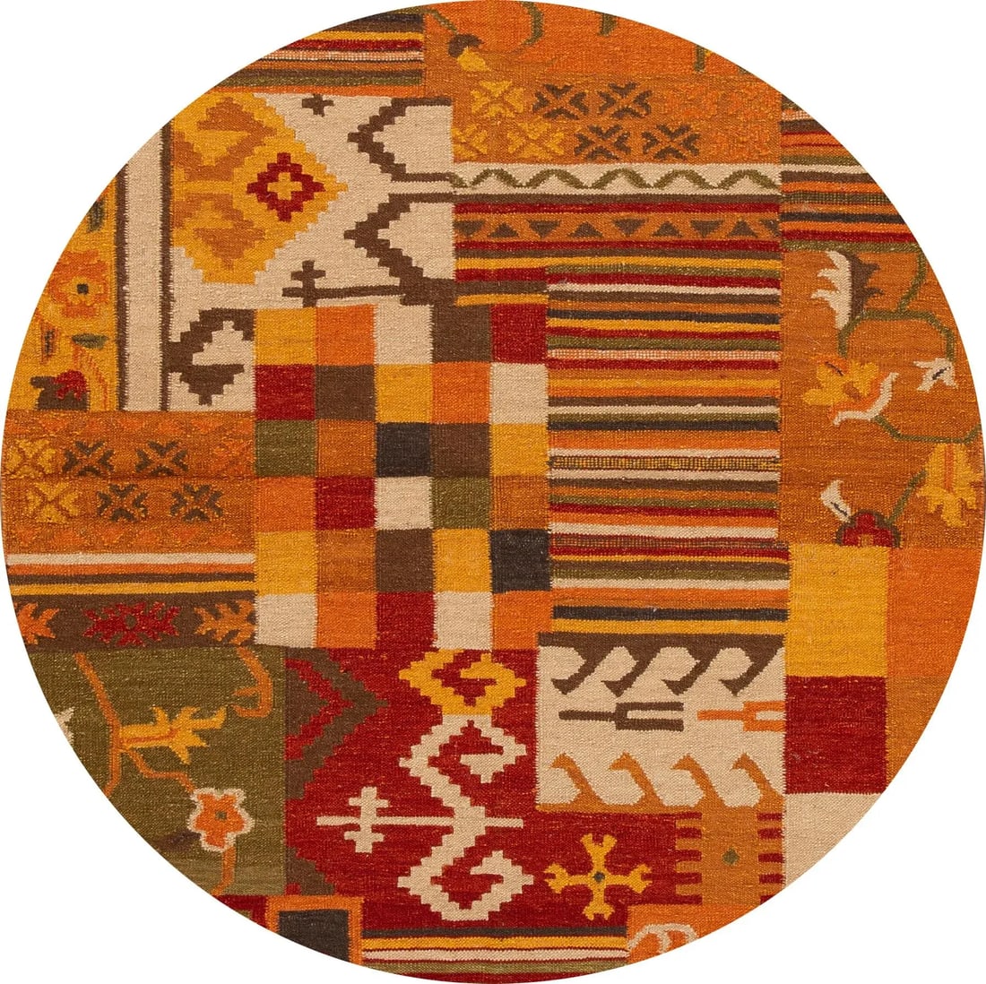 21st Century Modern Kilim Rug 4 '7'' X 6' 5''. - 2
