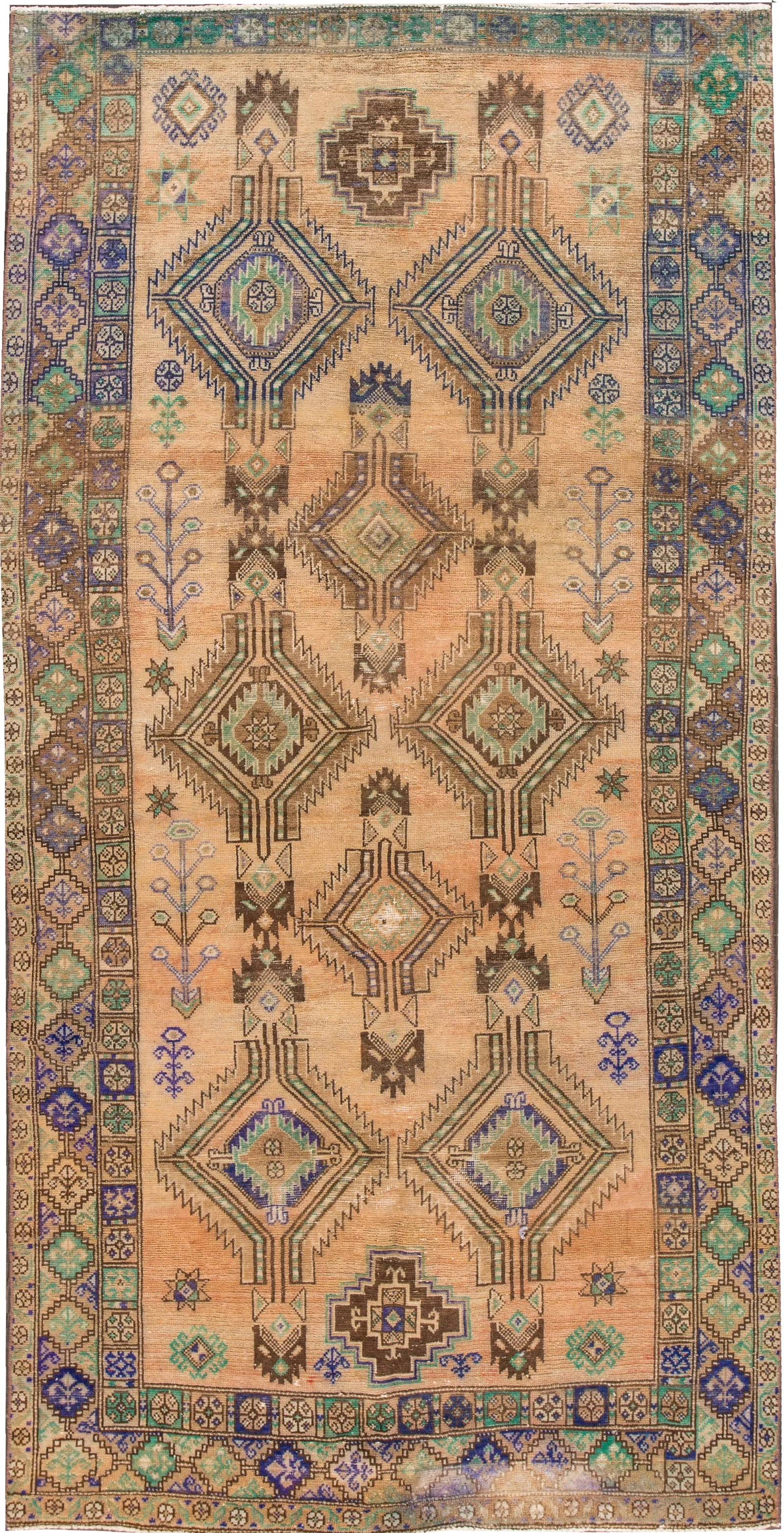 Mid-20th Century Vintage Persian Rug - 4'6" X 8'11" - 8
