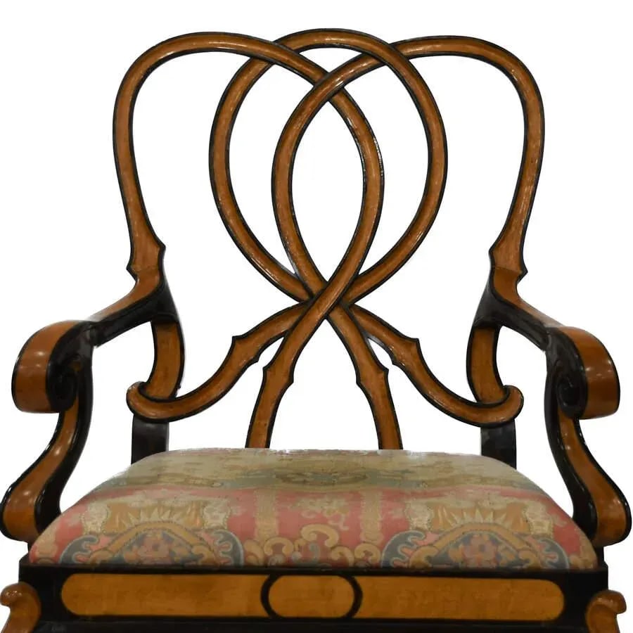 Mid 20th Century Pair of Georgina Ribbon Back Arm Chairs - 3