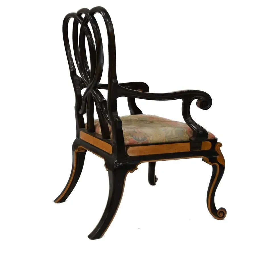 Mid 20th Century Pair of Georgina Ribbon Back Arm Chairs - 6