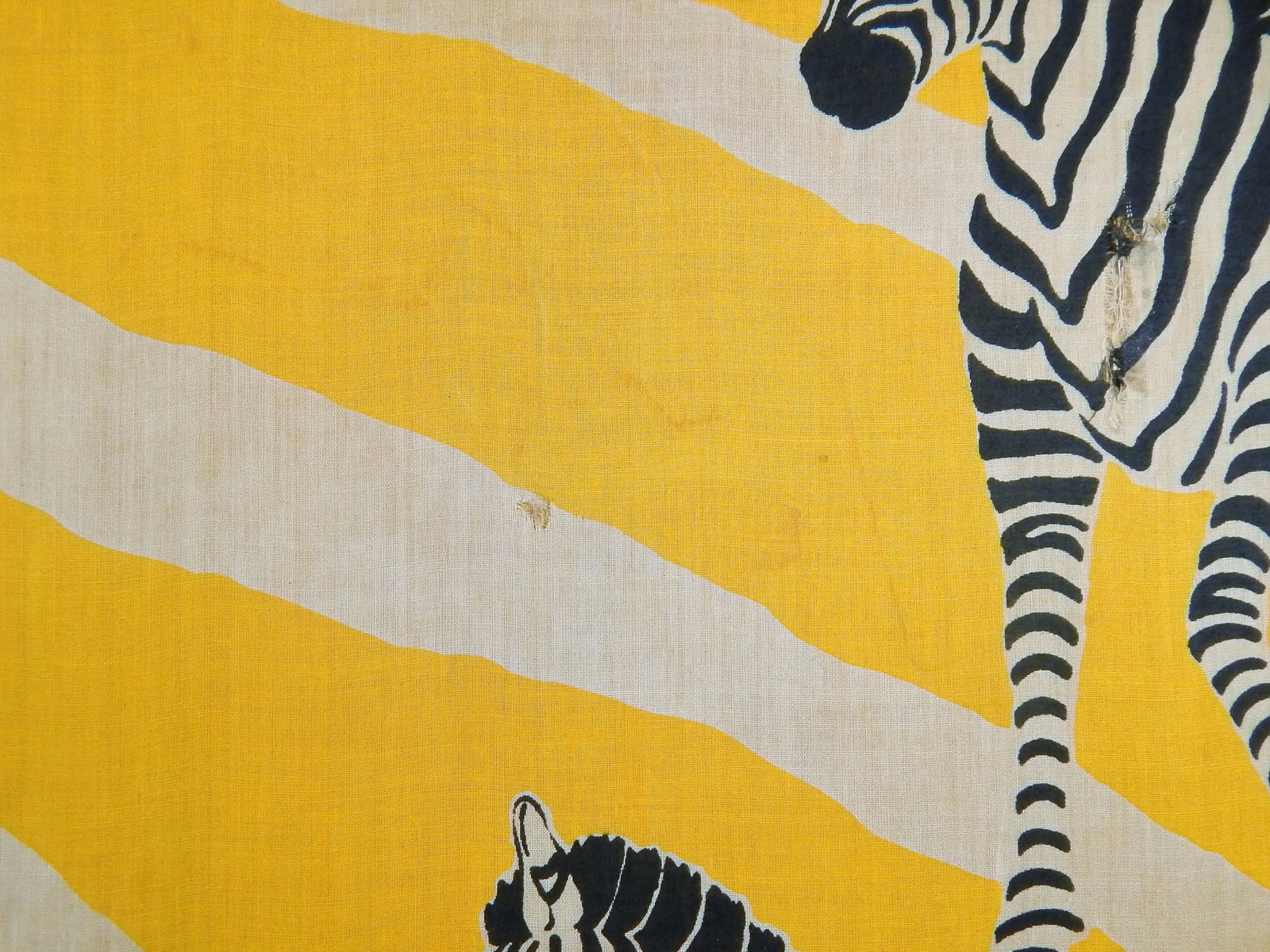 Thai Blocked Cotton Batik - Zebras, Signed - 5