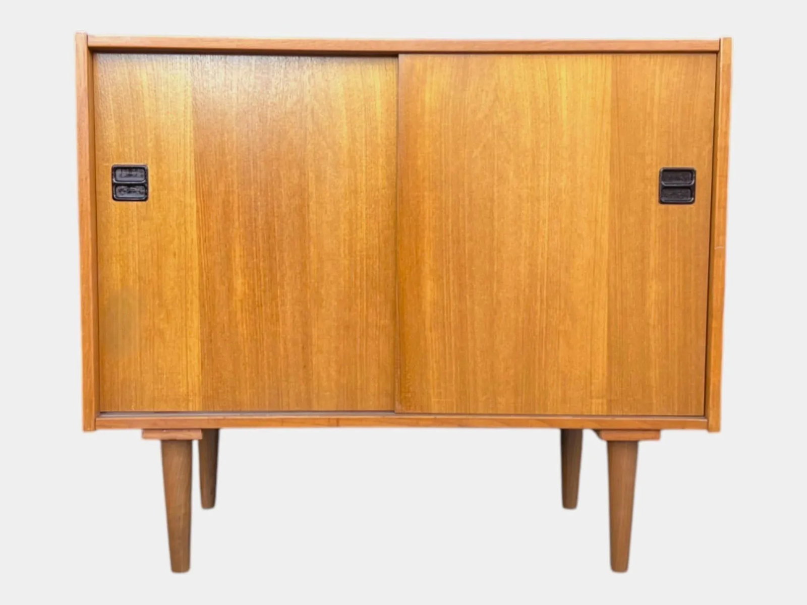 Vintage Danish Modern Teak Bar Cabinet With Sliding Doors - 2