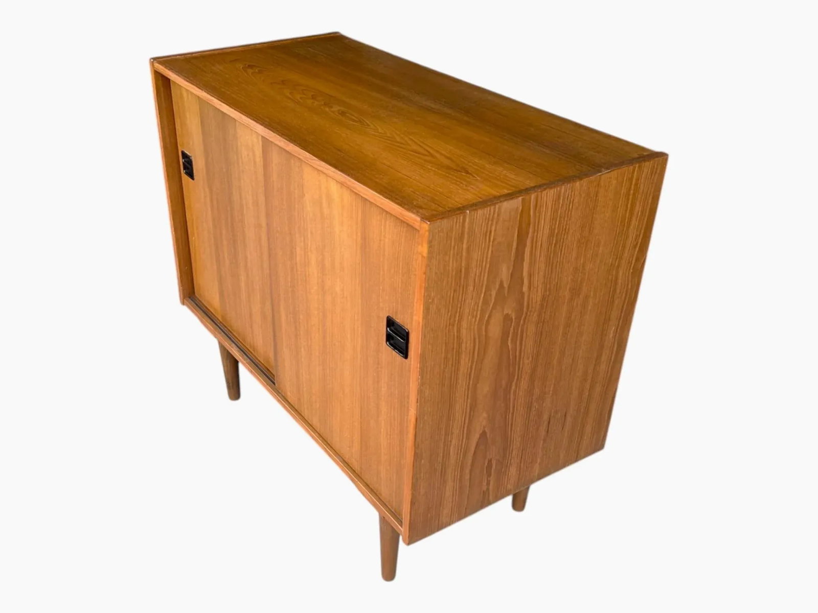 Vintage Danish Modern Teak Bar Cabinet With Sliding Doors - 5