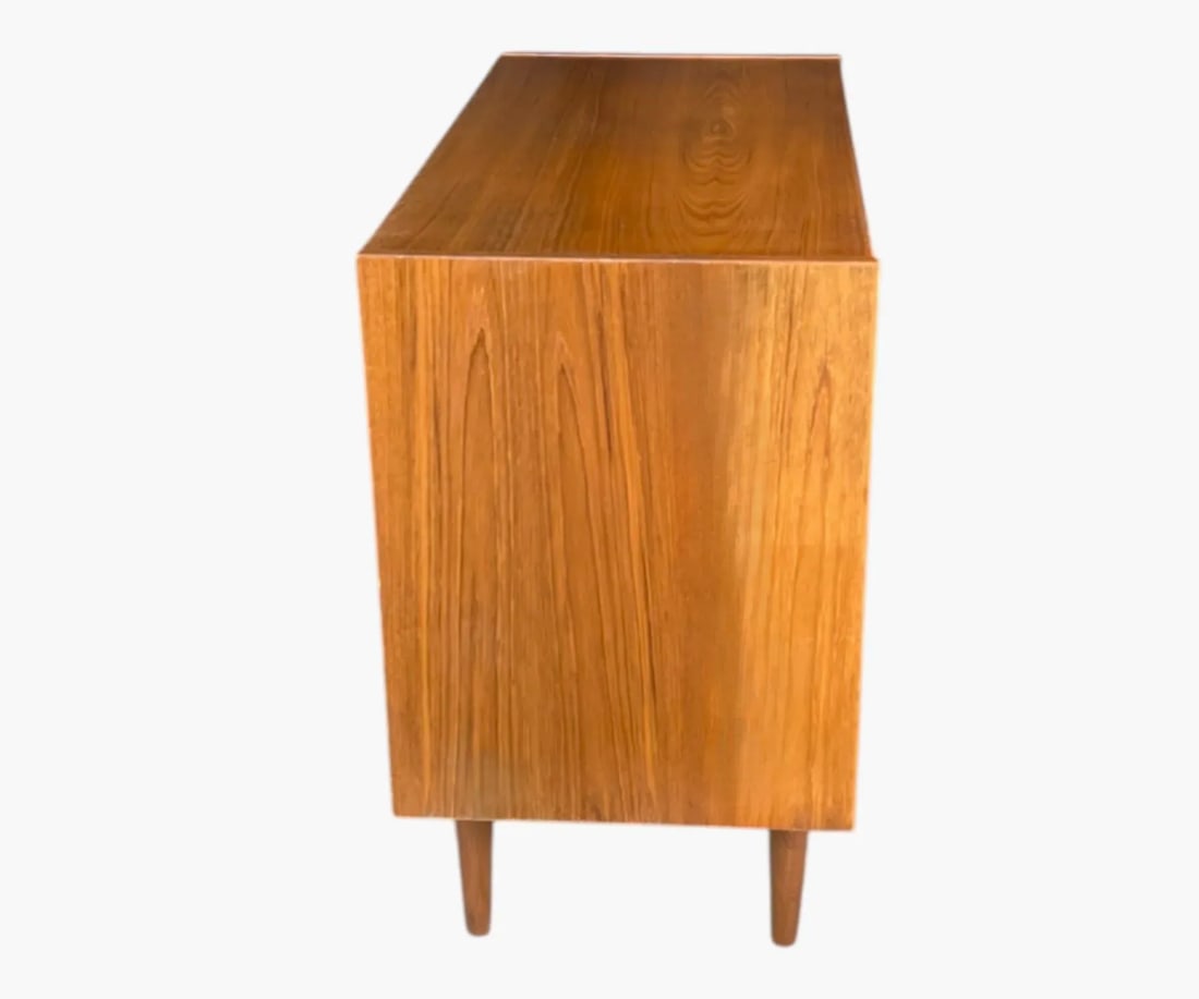 Vintage Danish Modern Teak Bar Cabinet With Sliding Doors - 6