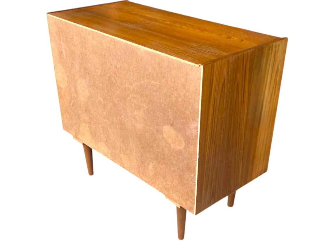 Vintage Danish Modern Teak Bar Cabinet With Sliding Doors - 9