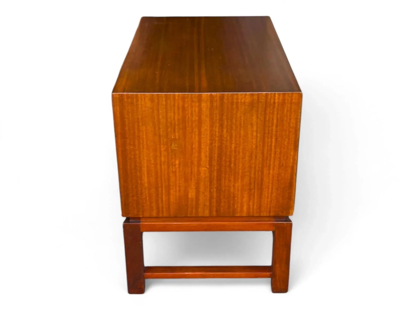 1960s Mid-Century Modern Two-Tone Mahogany Nightstand by Dunbar - Fully Restored - 5