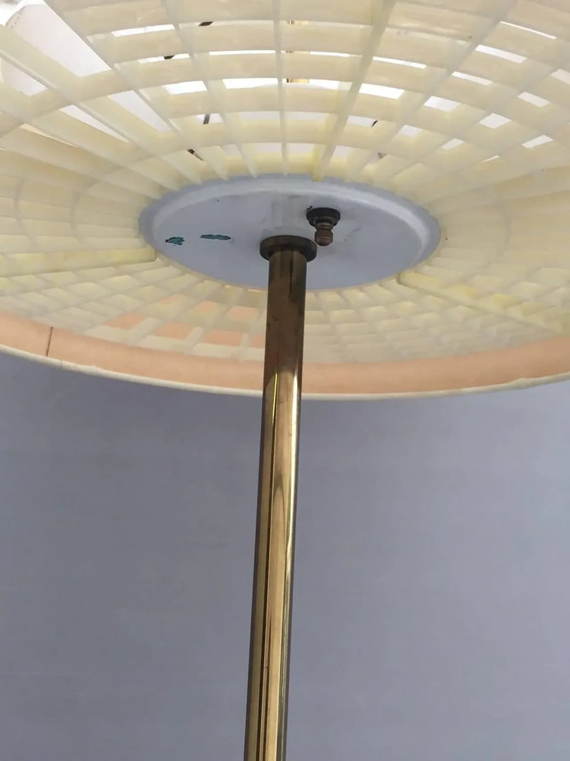 Brass and Acrylic Floor Lamp End Table - 5