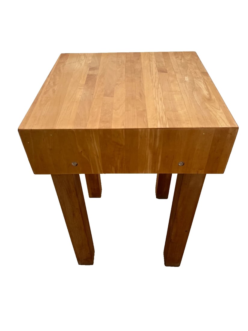 Vintage Butchers Block Carving Cutting Board Kitchen Slab Table Space Saver - 2