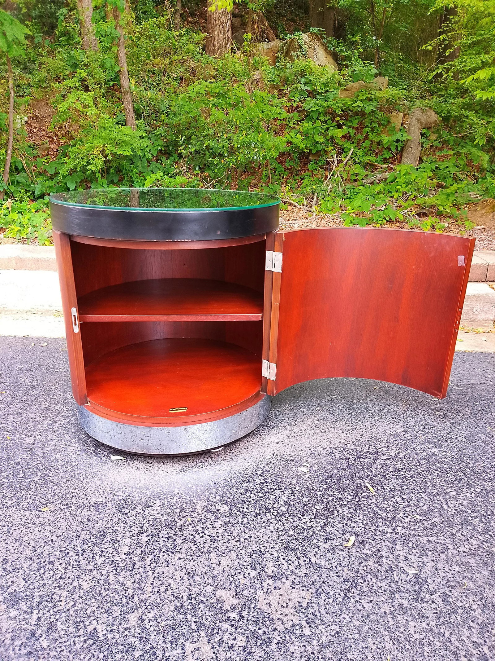Original Ralph Lauren Mahogany Nightstand Side Table Cabinet - 5
