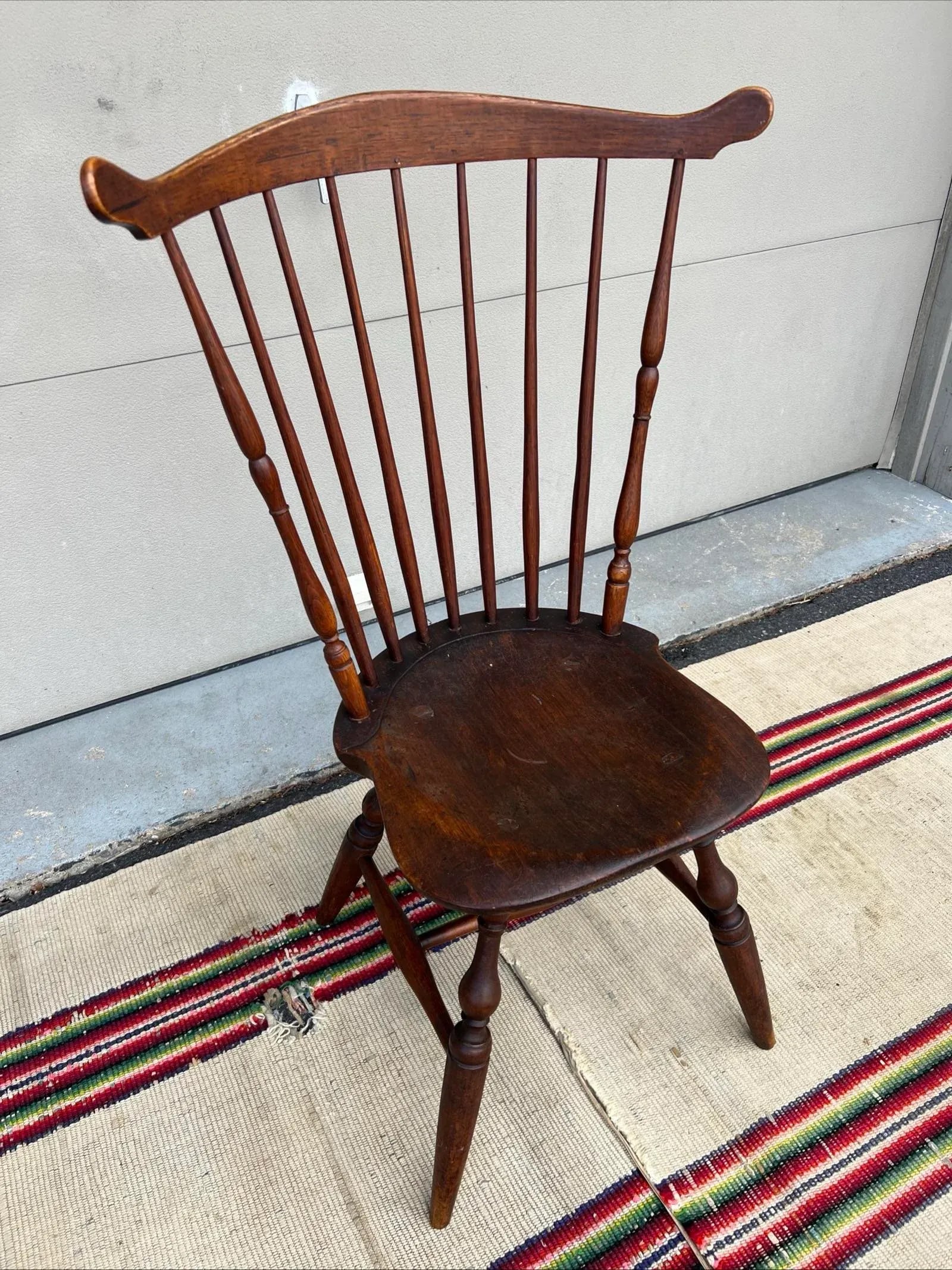 Antique New England Fan Back Windsor Side Chair, Circa 1790 - 2