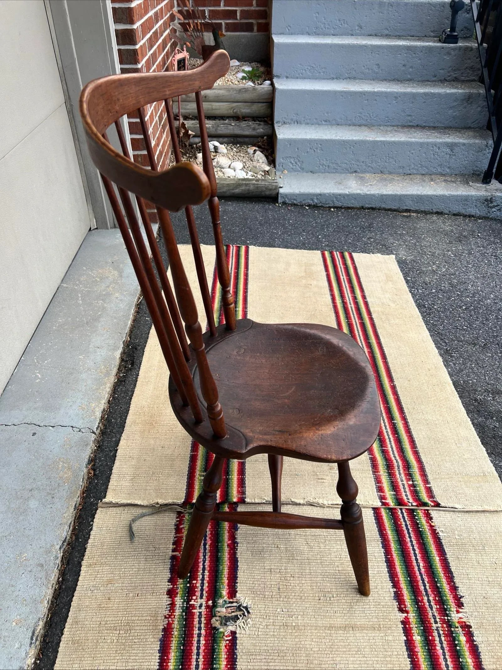 Antique New England Fan Back Windsor Side Chair, Circa 1790 - 7