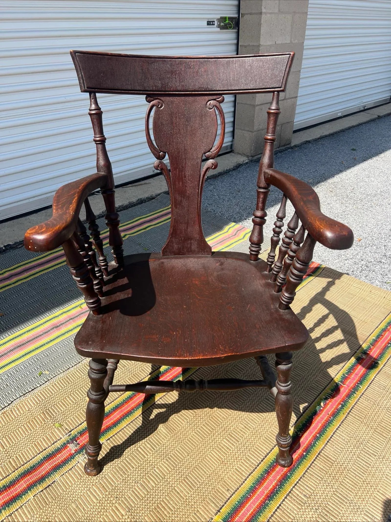 Antique American Oak Carved Armchair by Hubbard & Eldridge Co, Circa 1900's - 4