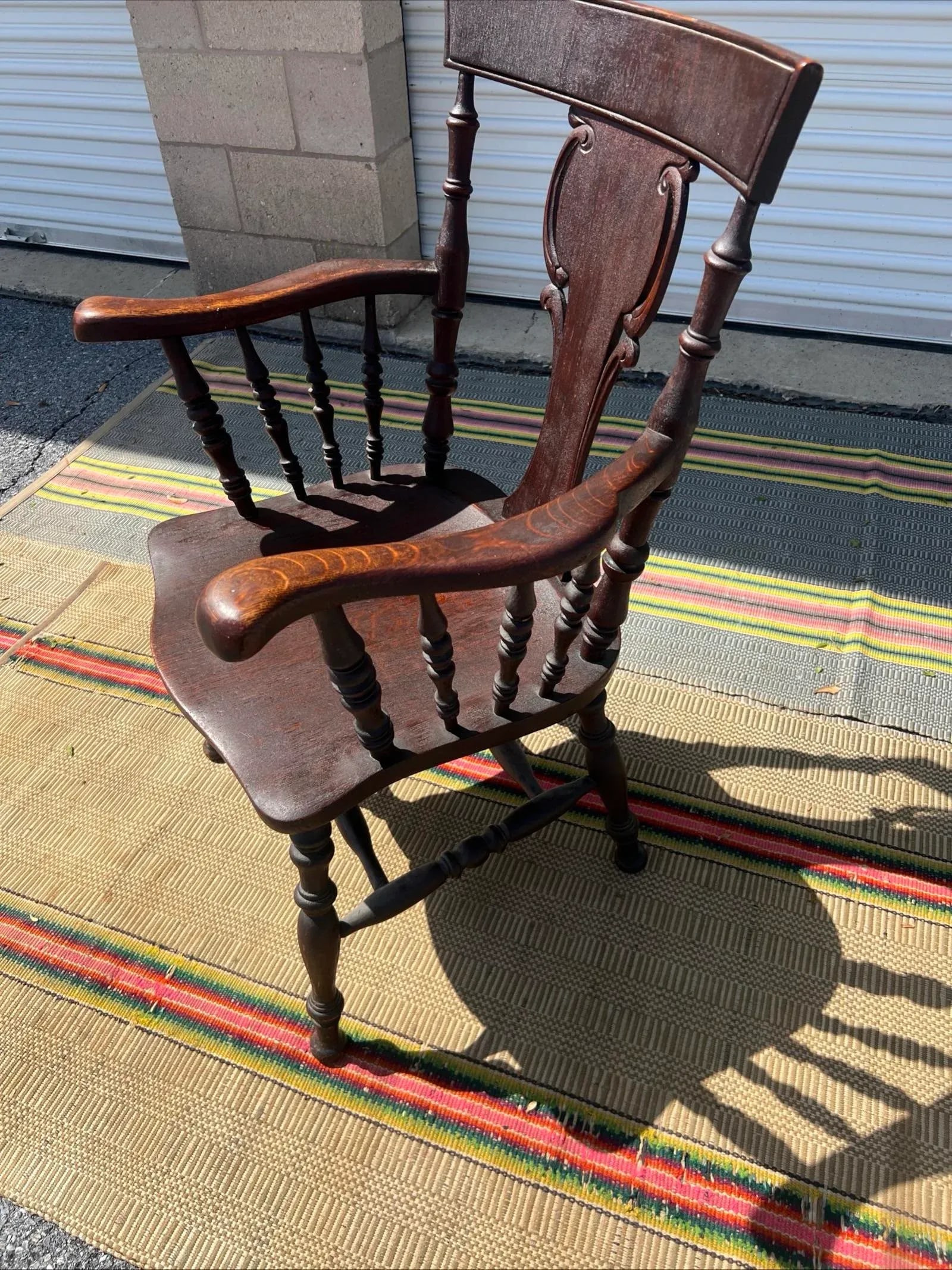 Antique American Oak Carved Armchair by Hubbard & Eldridge Co, Circa 1900's - 5