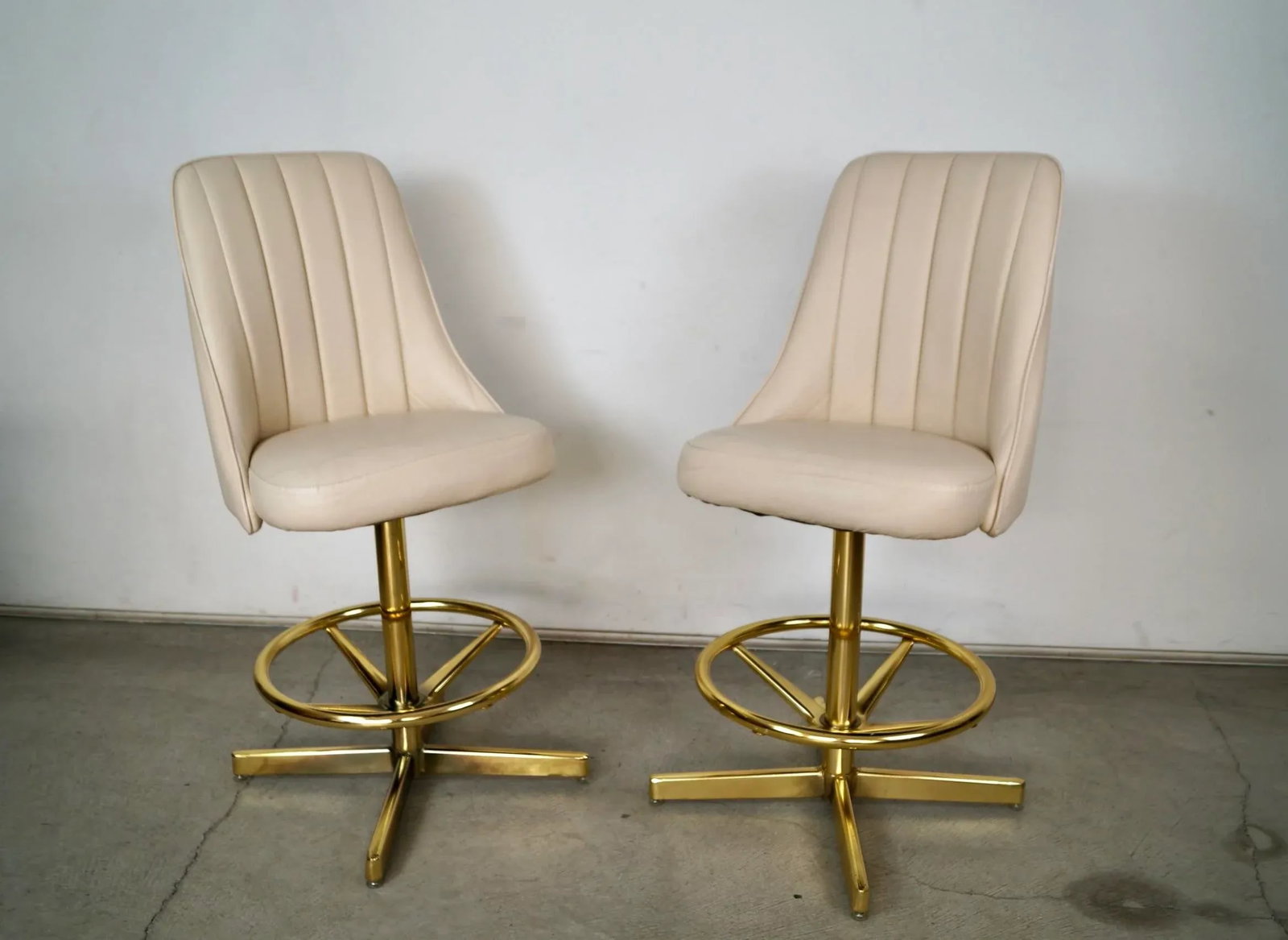 Mid-Century Modern Chromcraft Counter Stools - A Pair - 4