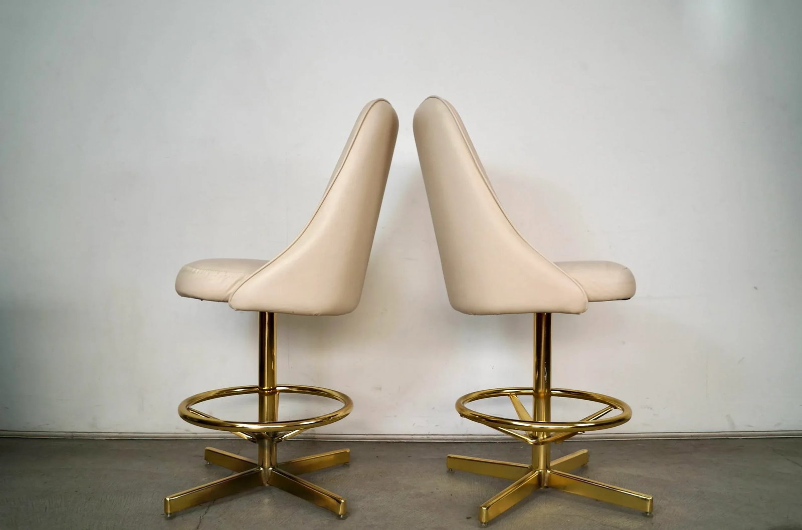 Mid-Century Modern Chromcraft Counter Stools - A Pair - 7