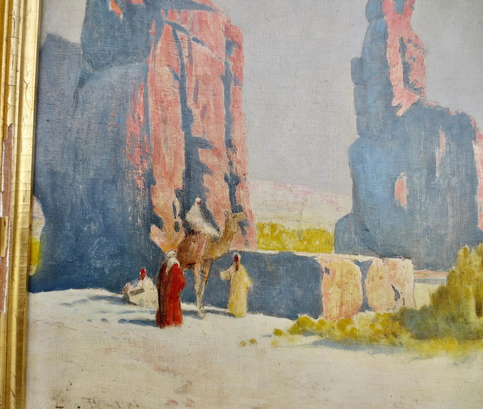 John Ralph Egyptian Scene on Panel Circa 1910 - 8