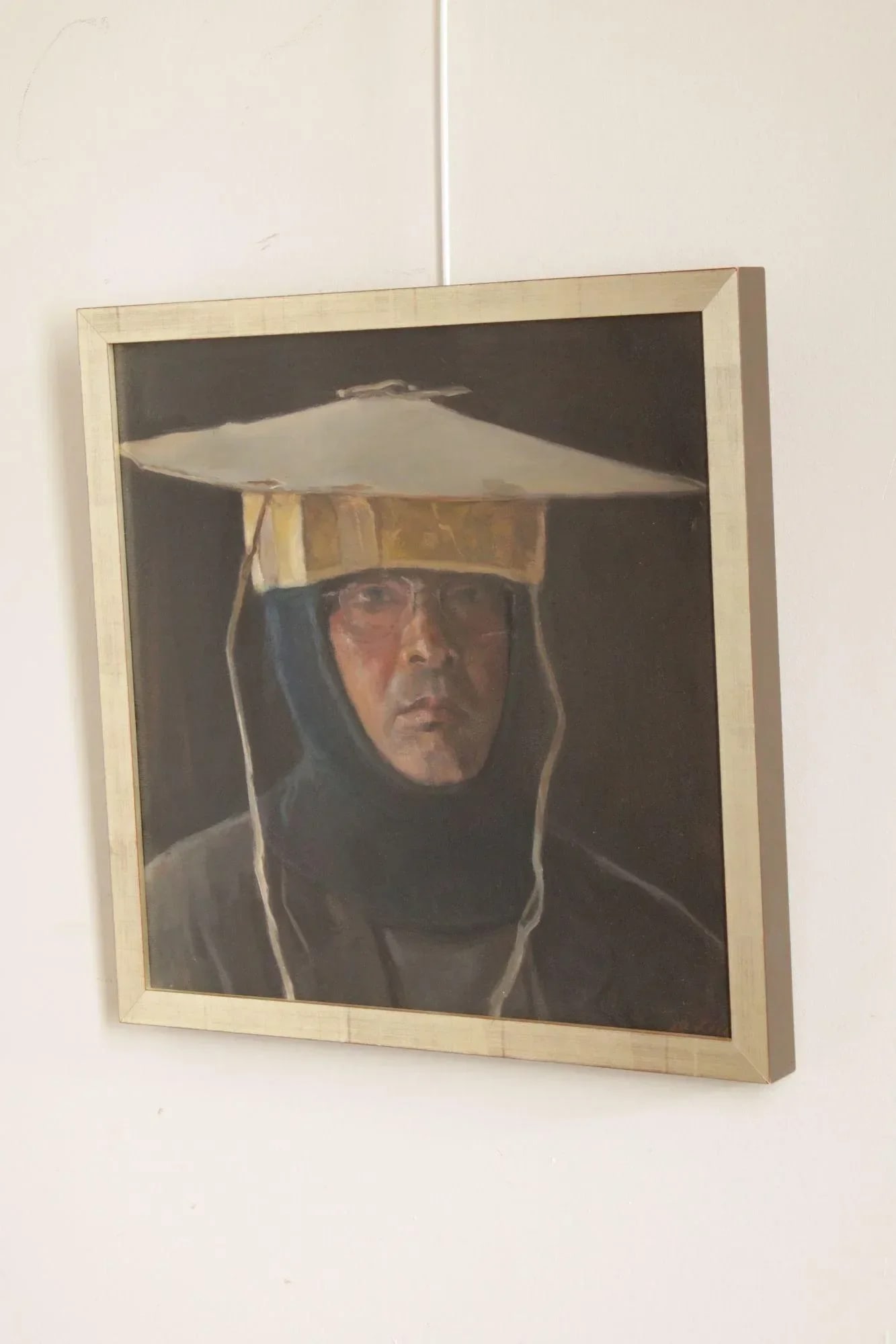 Qimin Liu Contemporary Oil Painting Portrait, 'Man with Odd Hat' - 3