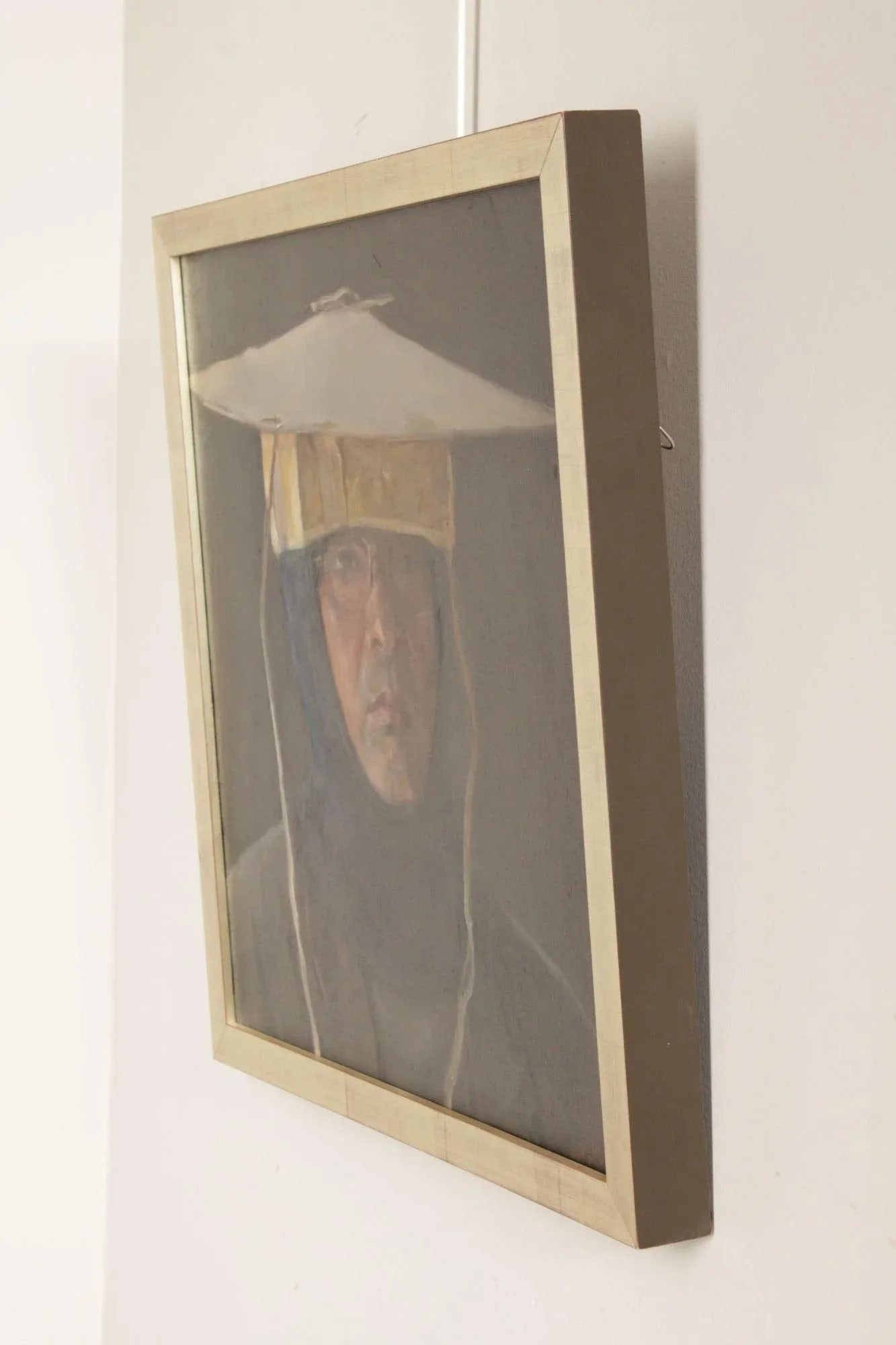 Qimin Liu Contemporary Oil Painting Portrait, 'Man with Odd Hat' - 4