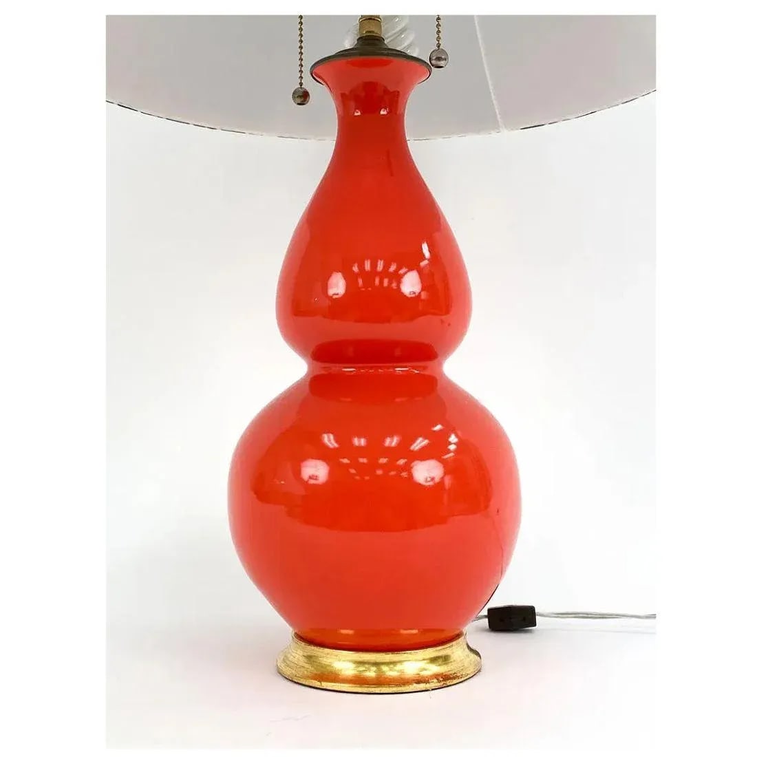Single Coral Spitzmiller Double Gourd Table Lamp - 2