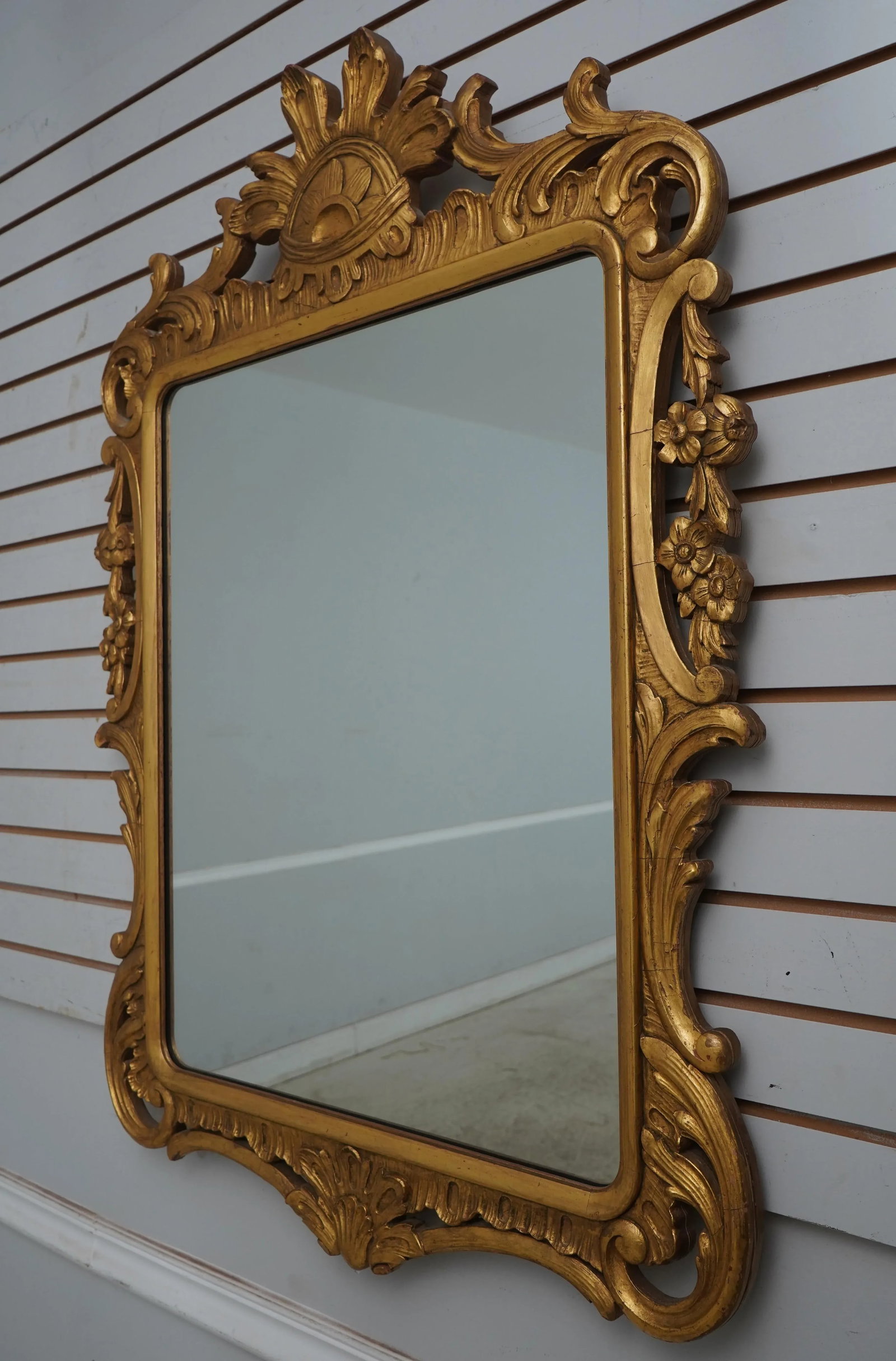 Italian Style Gold Finish Ornate Decorator Mirror - 2
