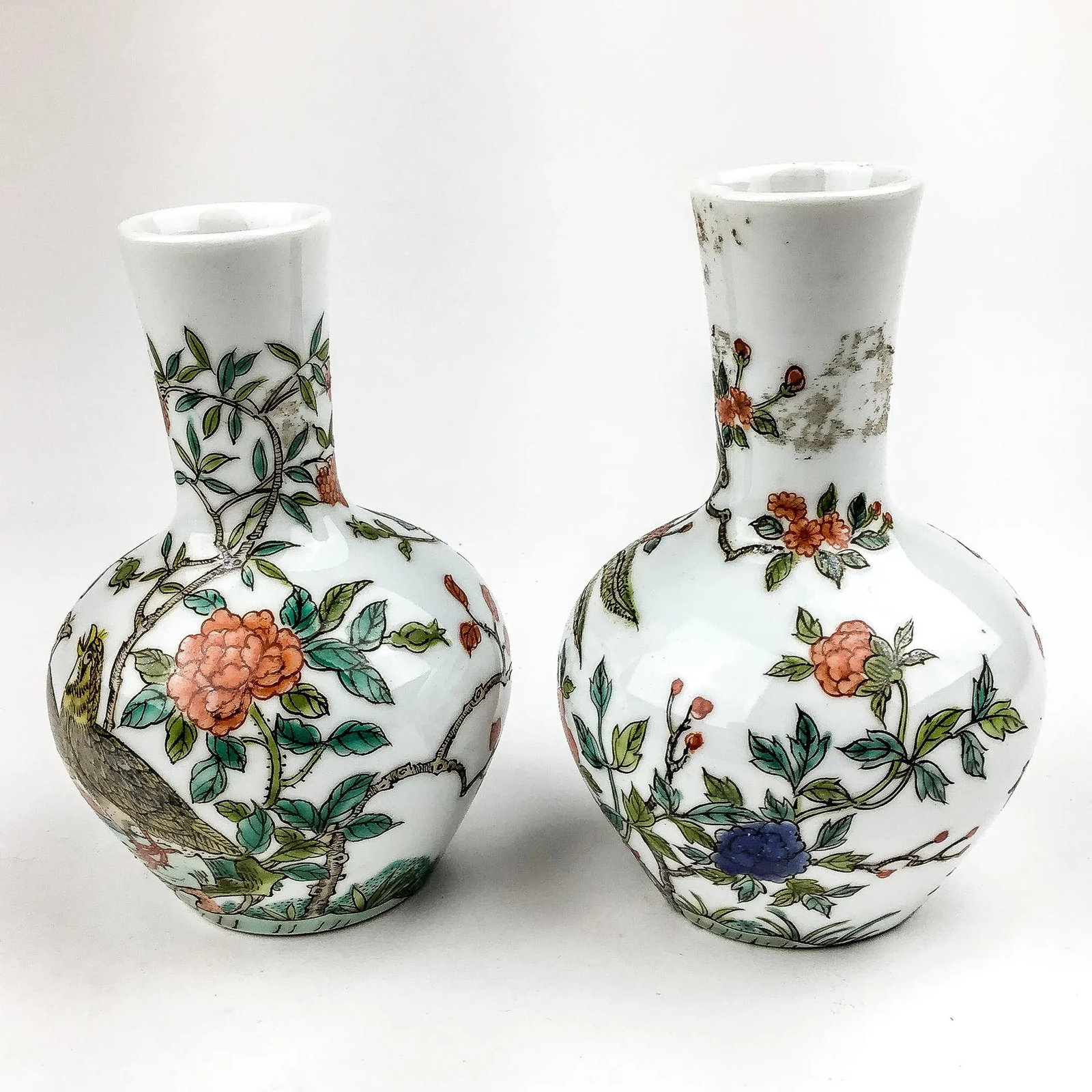 Chinese Antique Porcelain Bud Vases - a Pair - 2