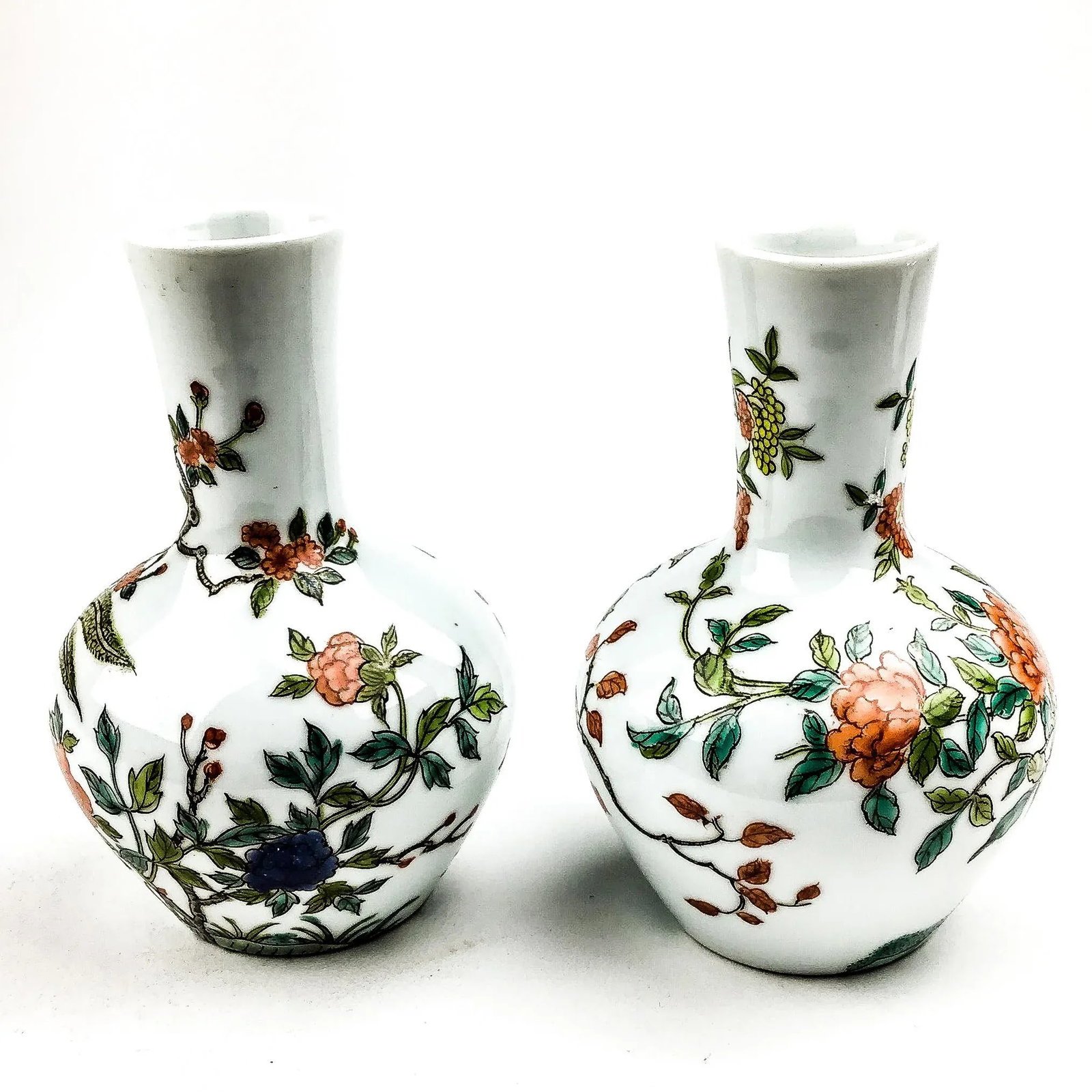 Chinese Antique Porcelain Bud Vases - a Pair - 3