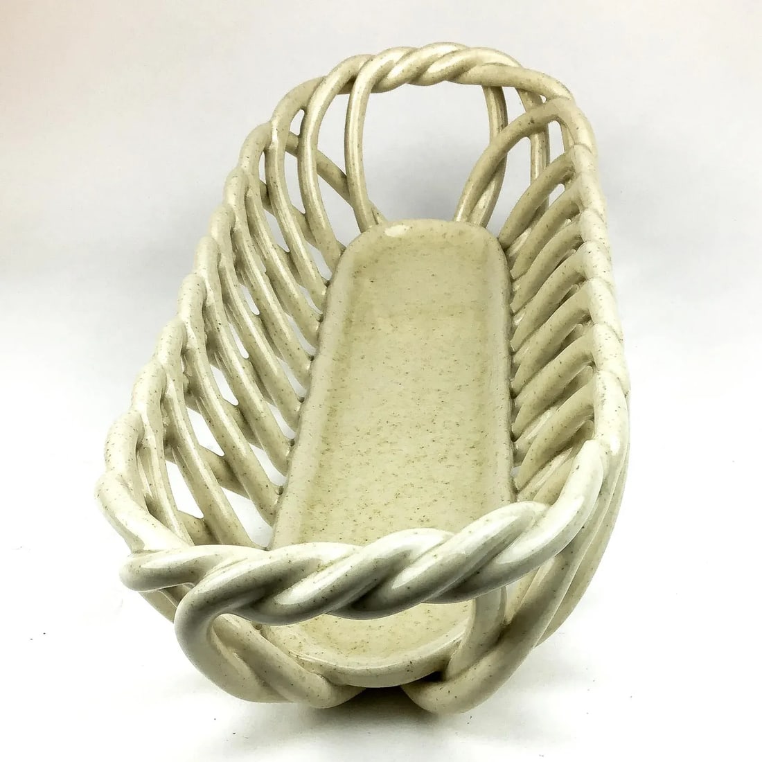 Ceramic Twisted Knotted Bread Server - 2