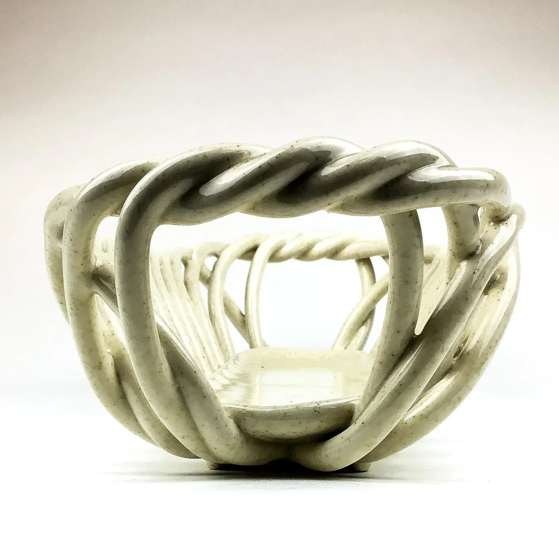 Ceramic Twisted Knotted Bread Server - 7