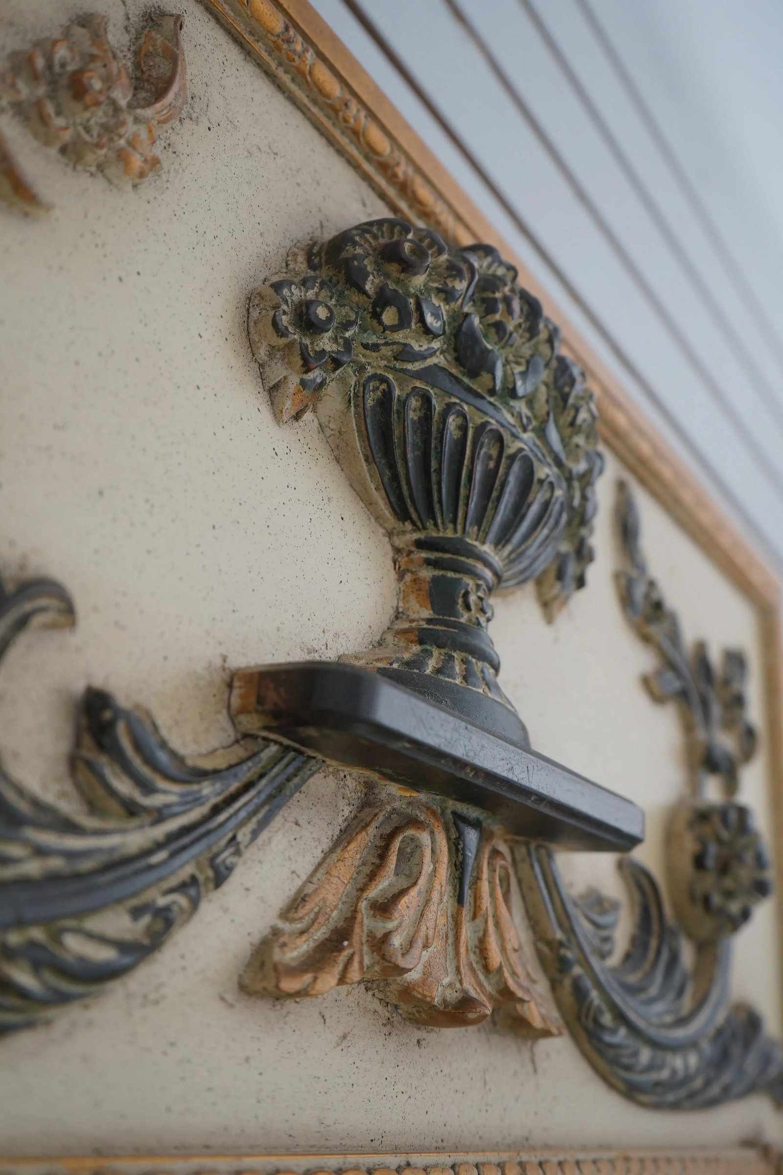Italian Neoclassical Painted Finish Carved Mirror - 5