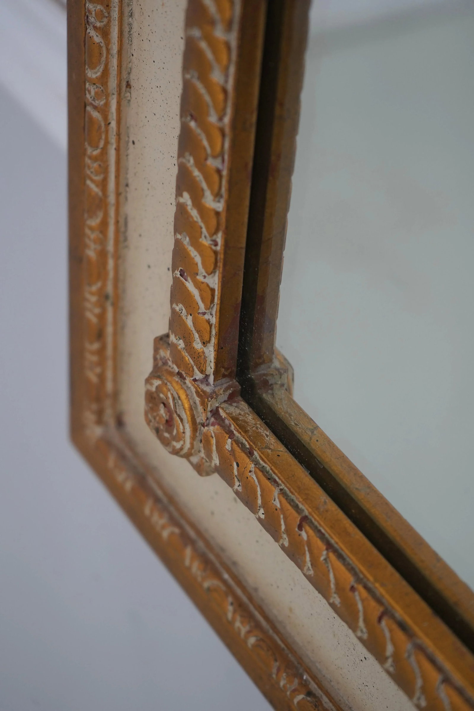 Italian Neoclassical Painted Finish Carved Mirror - 6