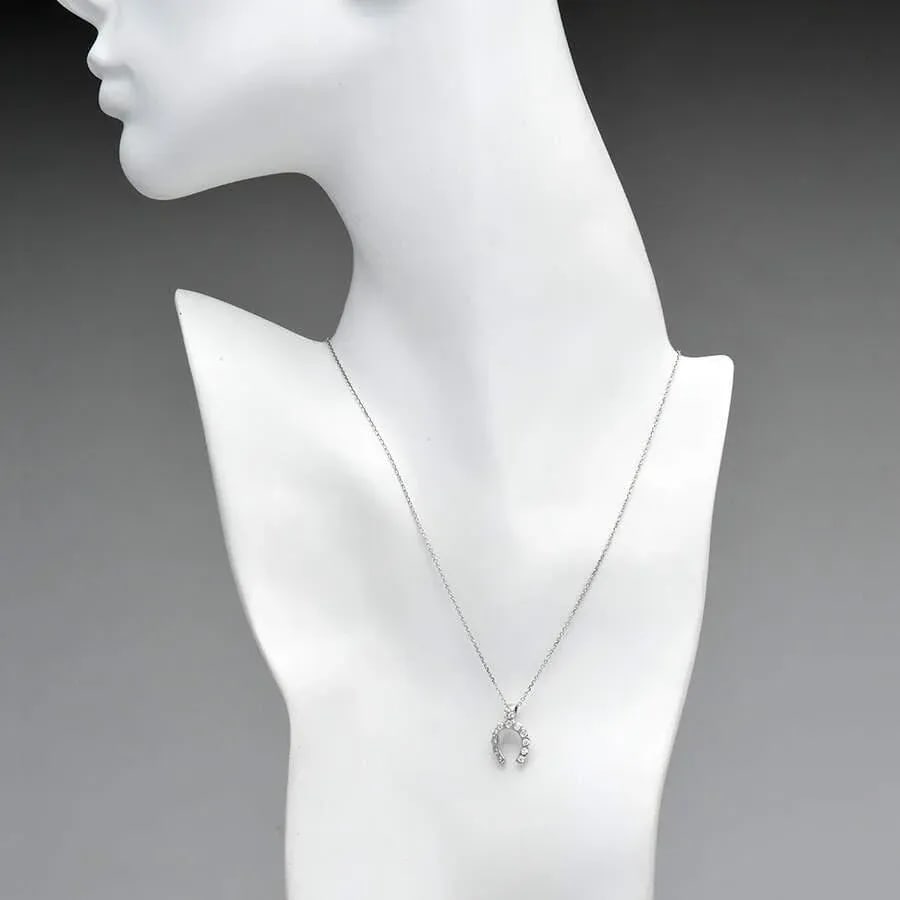 14KW Diamond(0.39) Horseshoe Necklace - 4