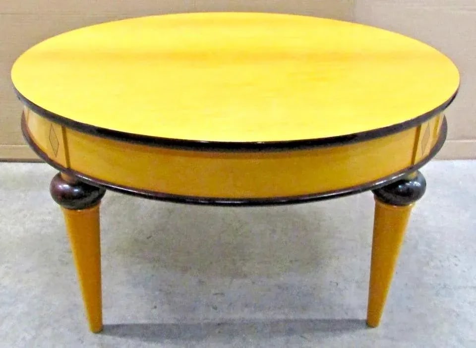 1990s Vintage Bombay Company Art Deco Style Round Coffee Table - 2