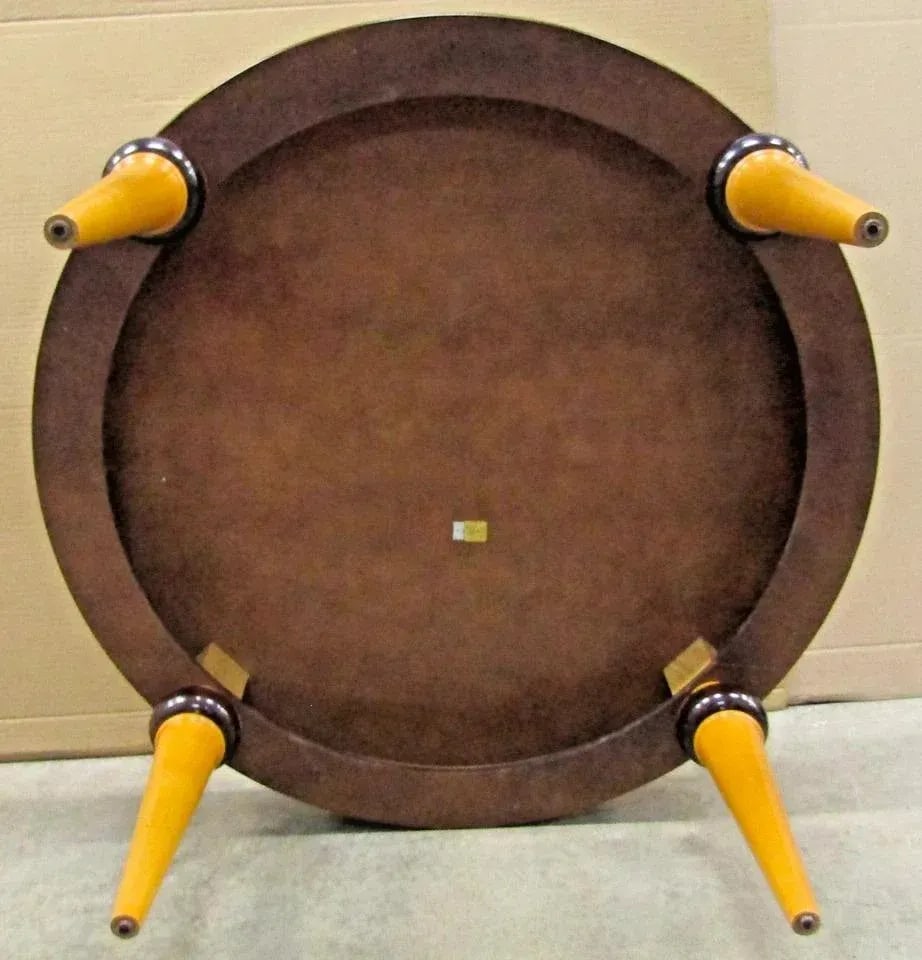 1990s Vintage Bombay Company Art Deco Style Round Coffee Table - 7