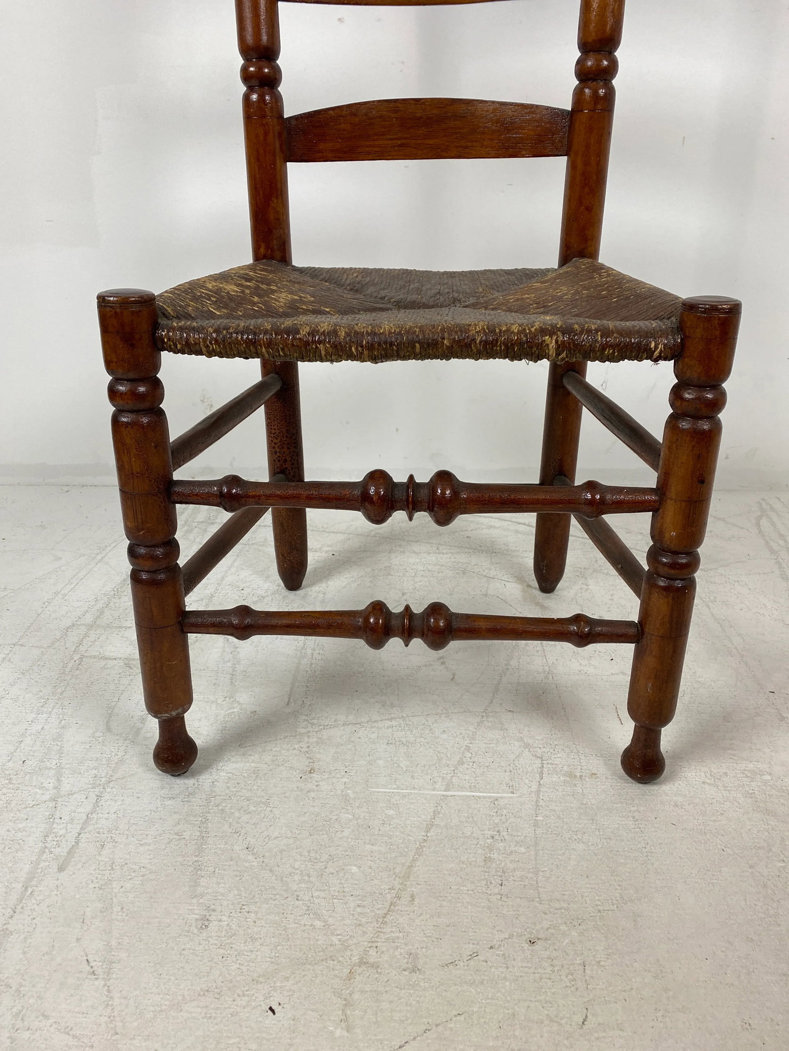 Antique Bergen County New Jersey Ladderback Side Chair - 2