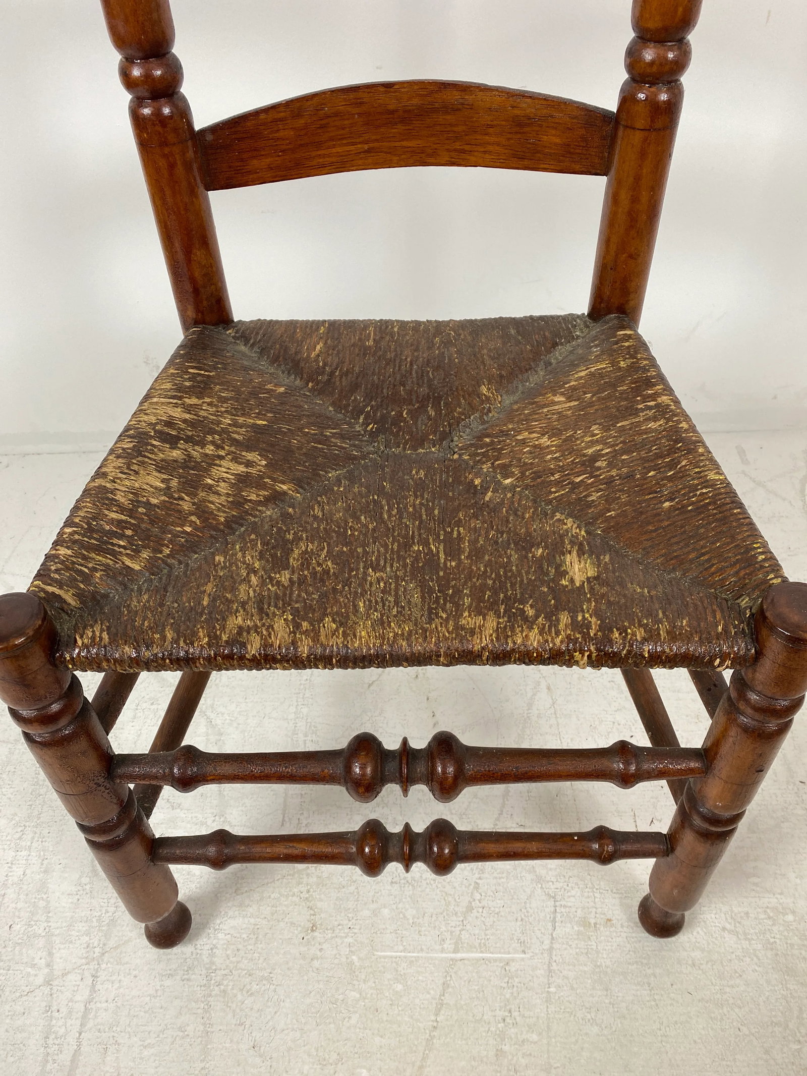 Antique Bergen County New Jersey Ladderback Side Chair - 5
