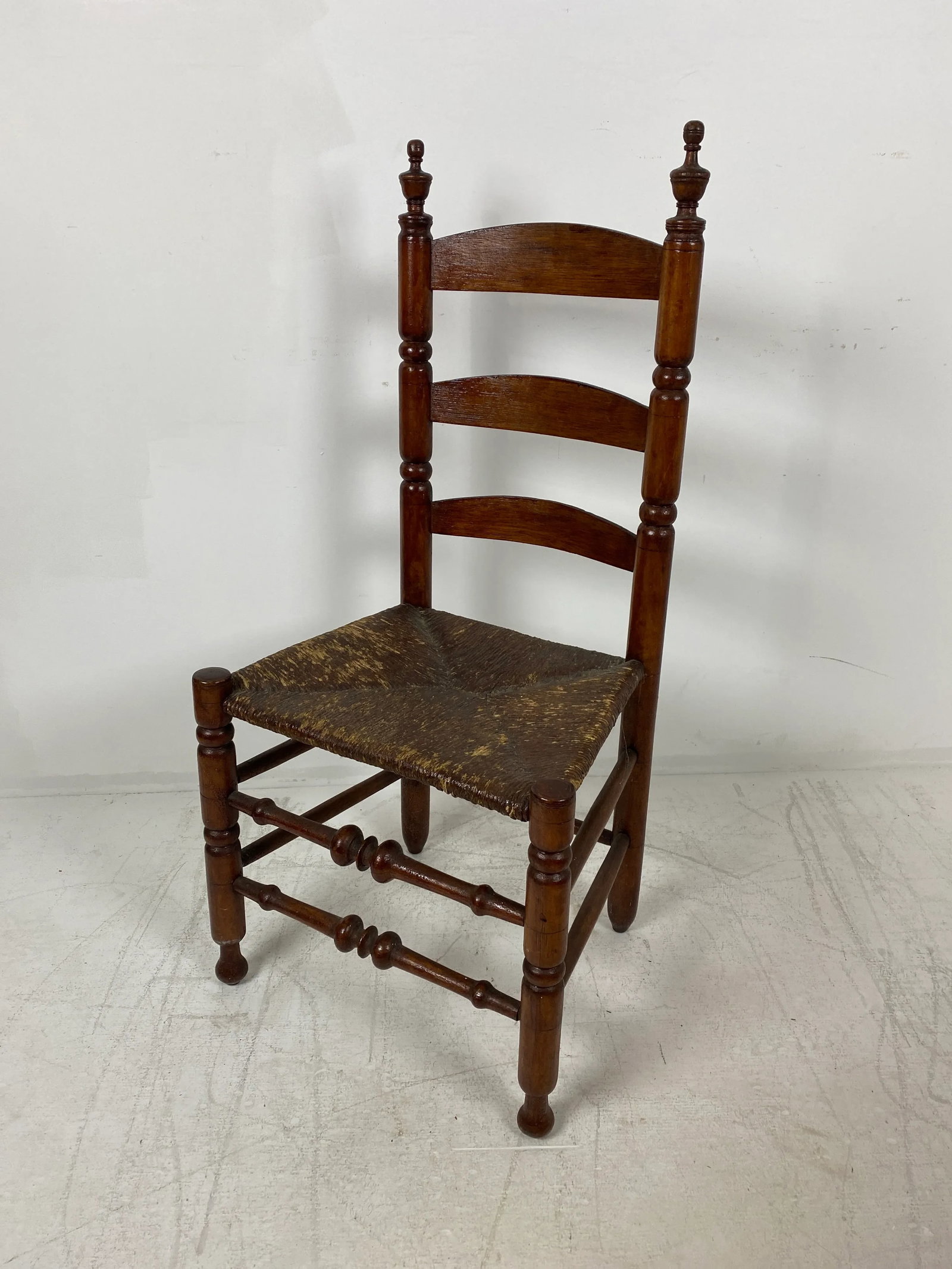 Antique Bergen County New Jersey Ladderback Side Chair - 8