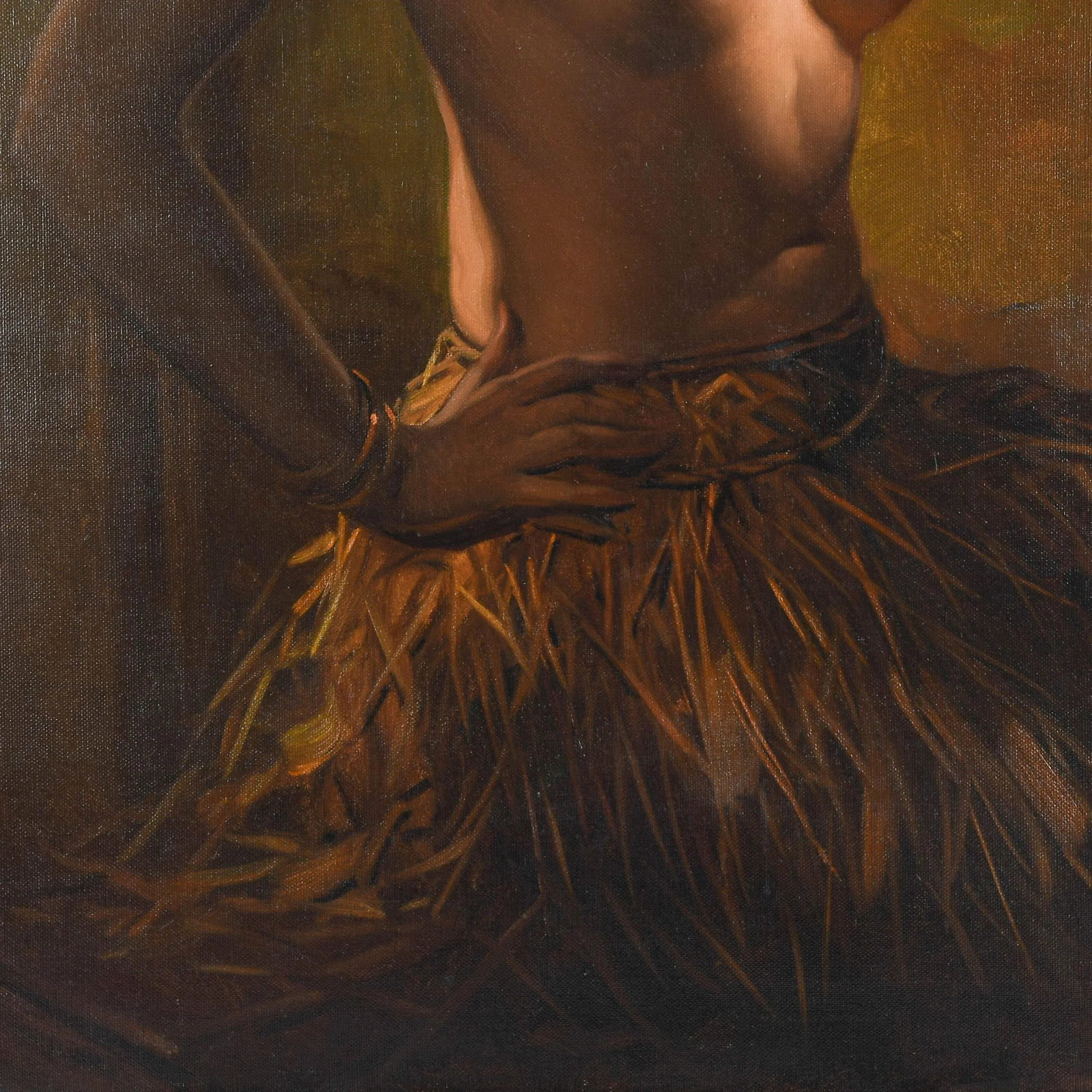 Signed L. Pulet Oil Painting of a Hula Girl After Jeanne-Louise Boni - 3