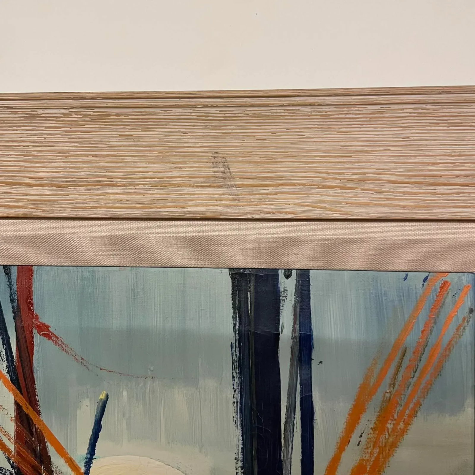 Albert E. Smith 1976 Abstract Oil Painting on Canvas Titled Sunset I - Framed - 5