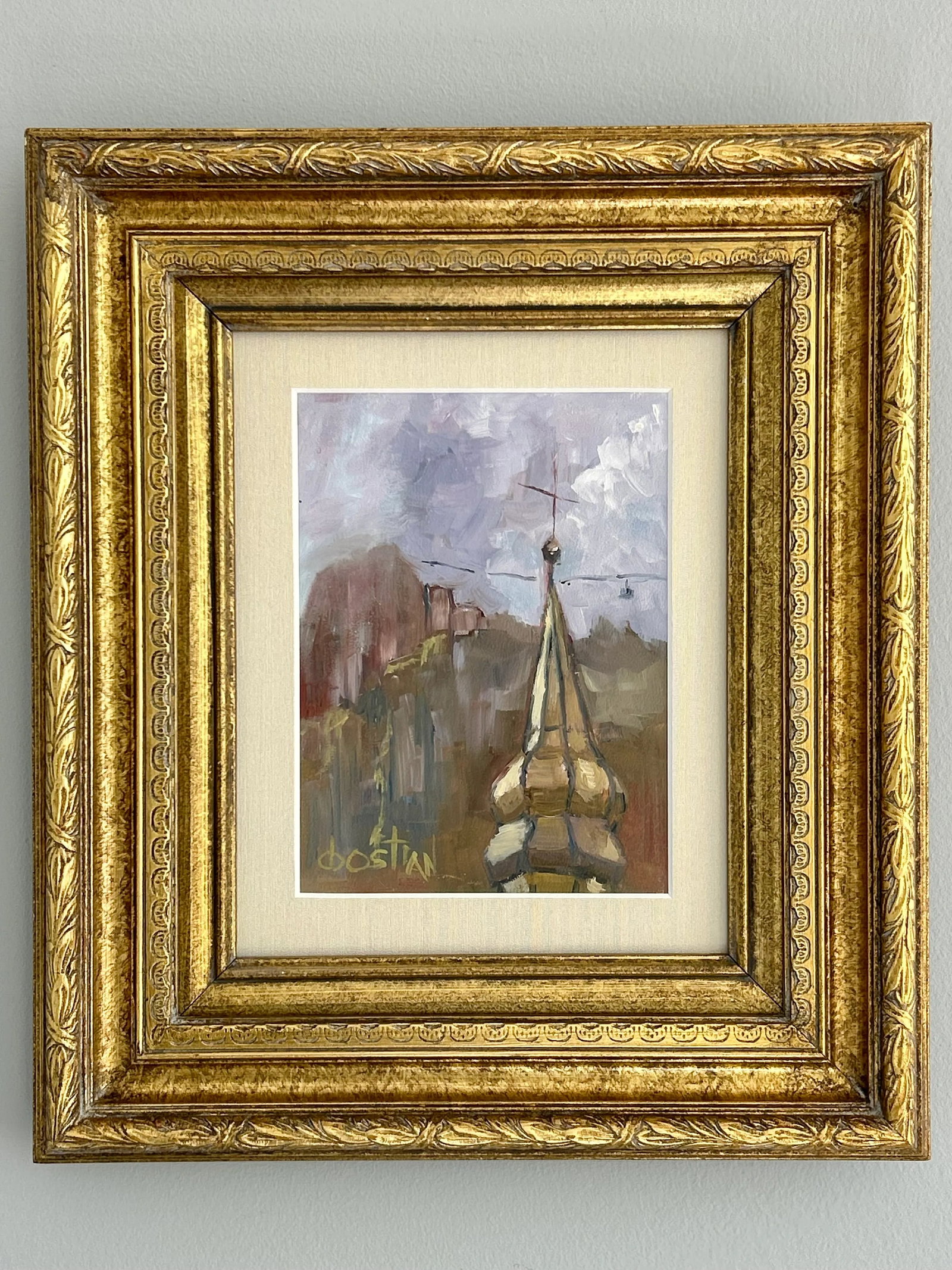 Doug Bostian Original Oil Painting - Paroisse Saint Bernard Du Mont-Blanc - 2