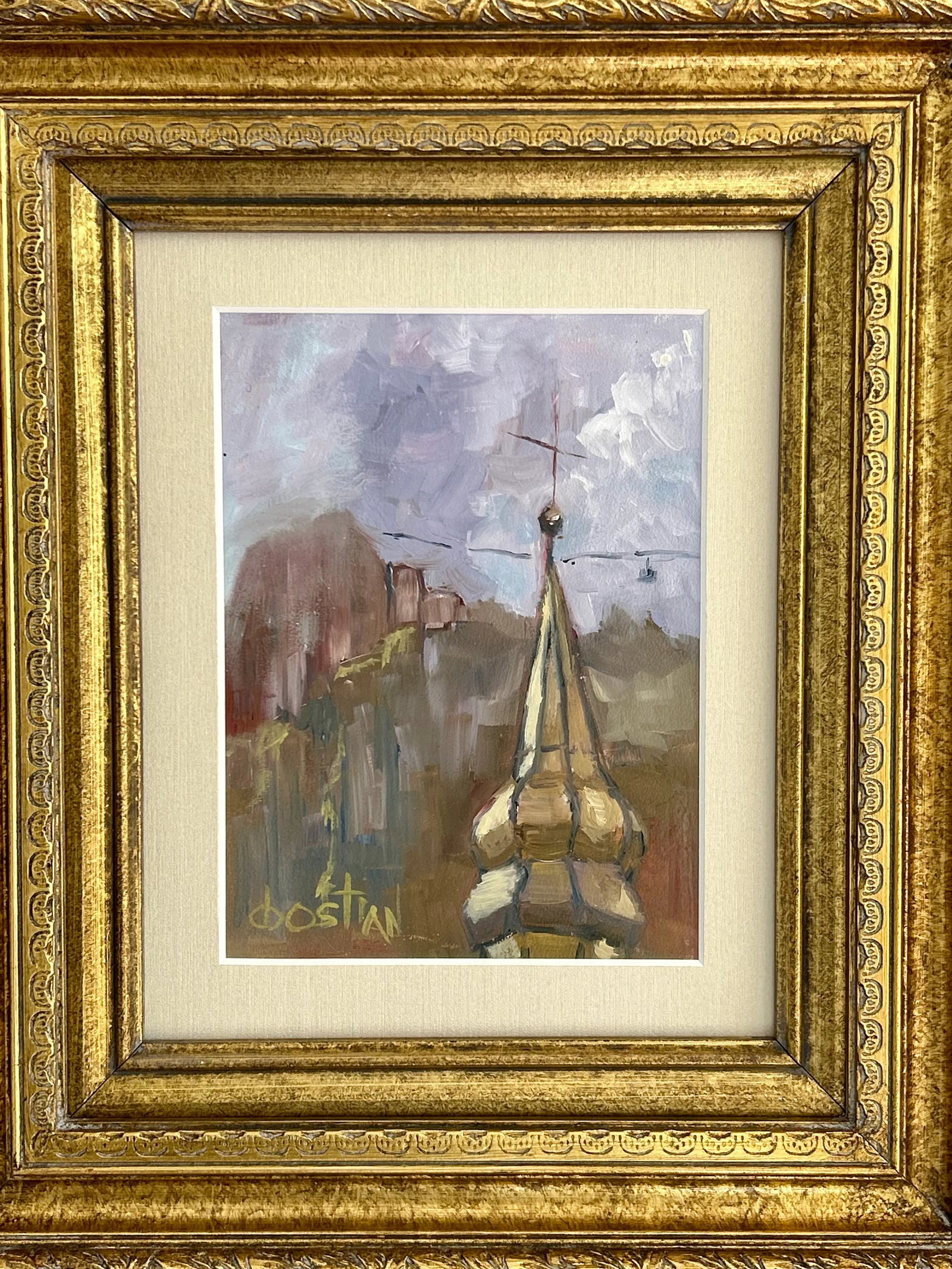 Doug Bostian Original Oil Painting - Paroisse Saint Bernard Du Mont-Blanc - 3