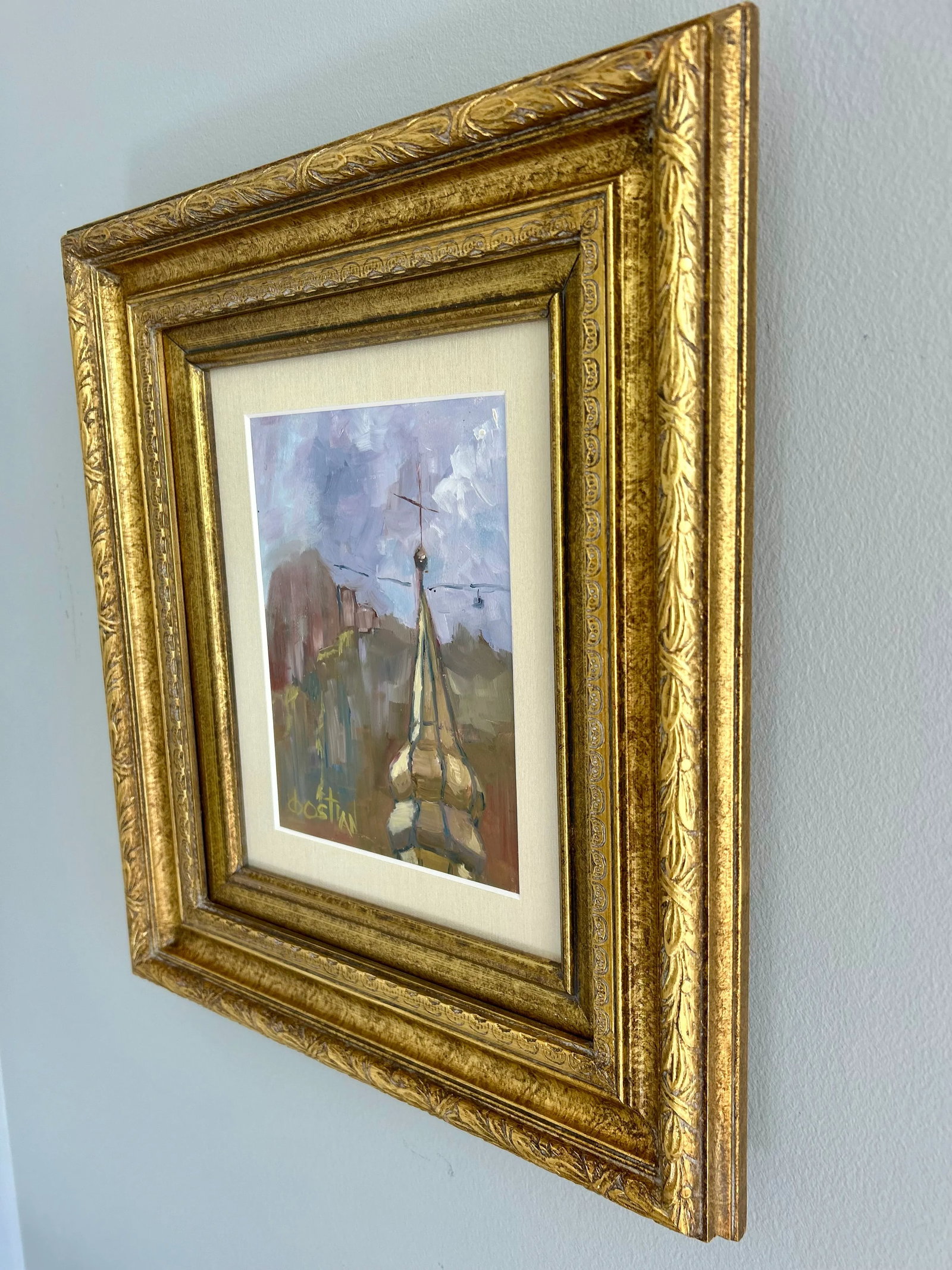 Doug Bostian Original Oil Painting - Paroisse Saint Bernard Du Mont-Blanc - 6