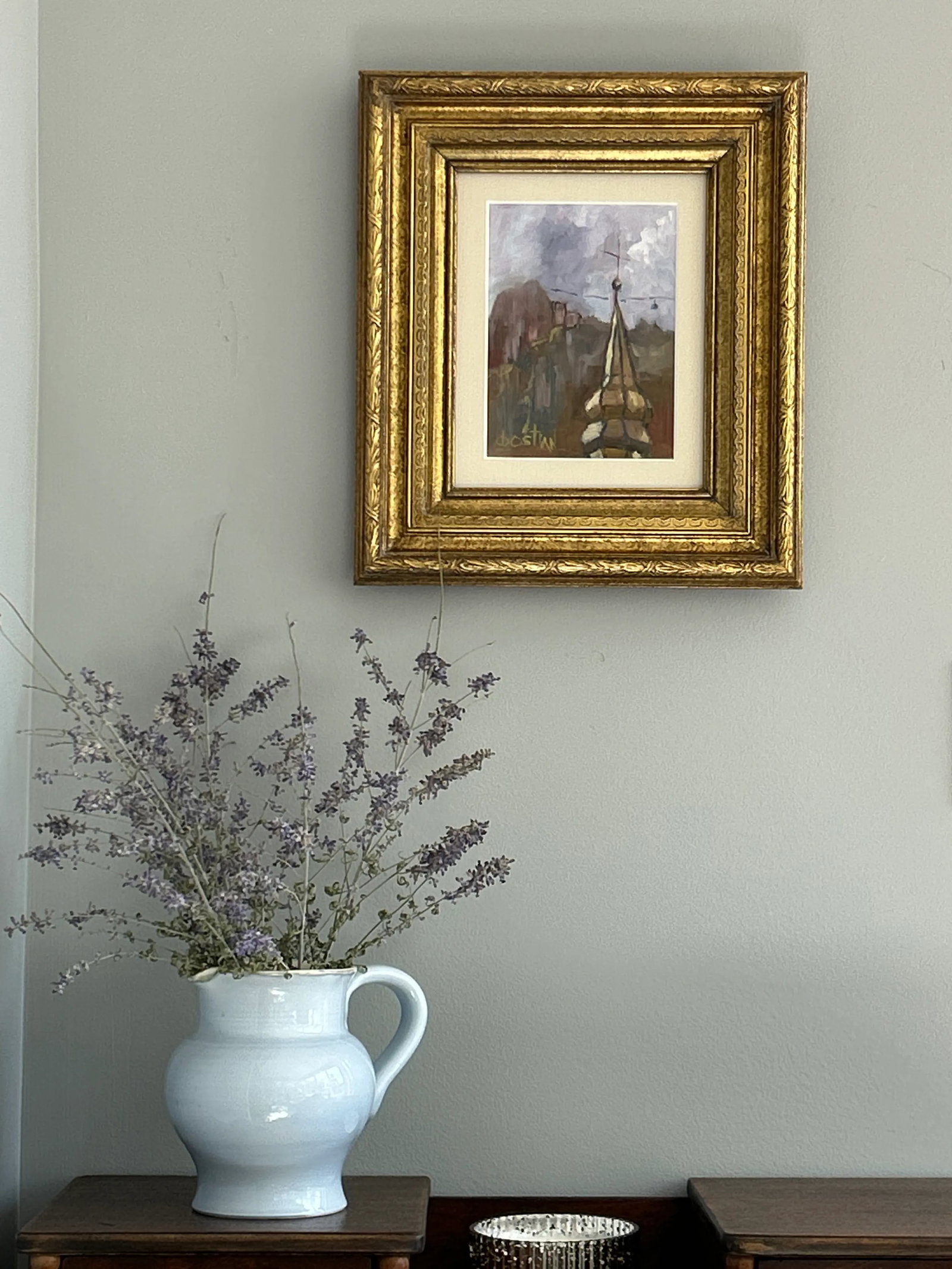 Doug Bostian Original Oil Painting - Paroisse Saint Bernard Du Mont-Blanc - 8