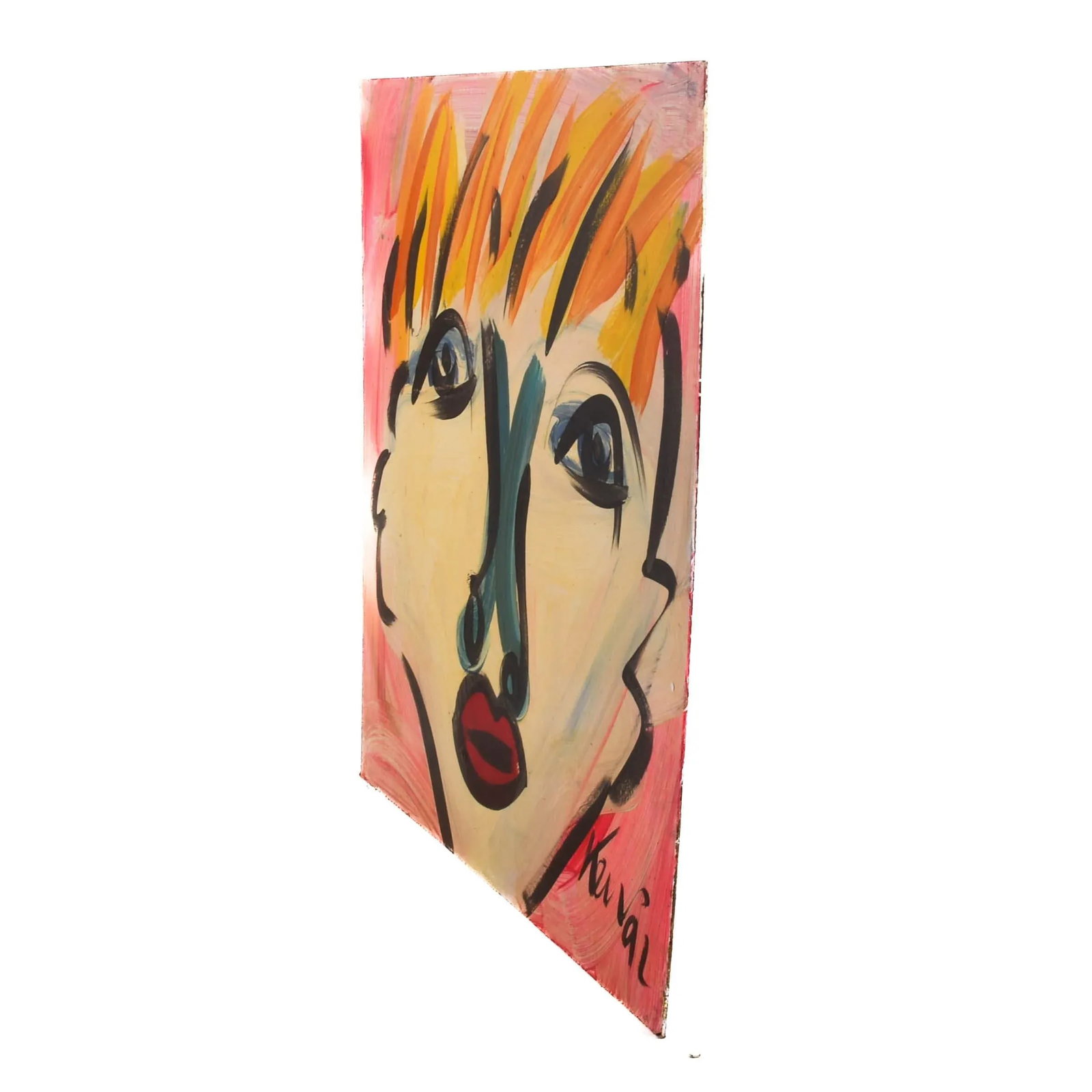 Signed Peter Keil Oil on Board Oil Portrait 1977 - 5