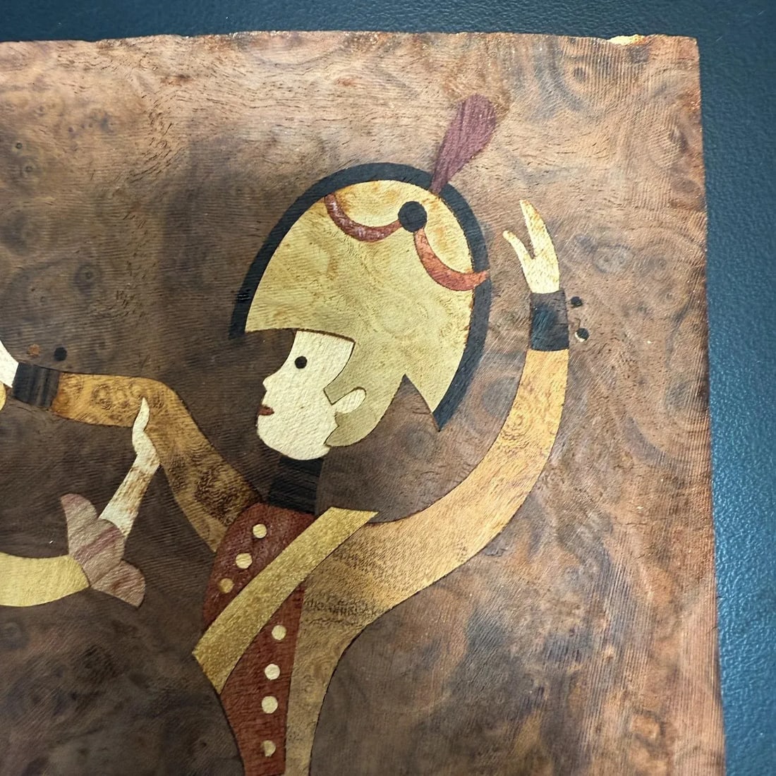 Andrew Szoeke Veneer Marquetry Couples Dancing Mid Century Modern - 2