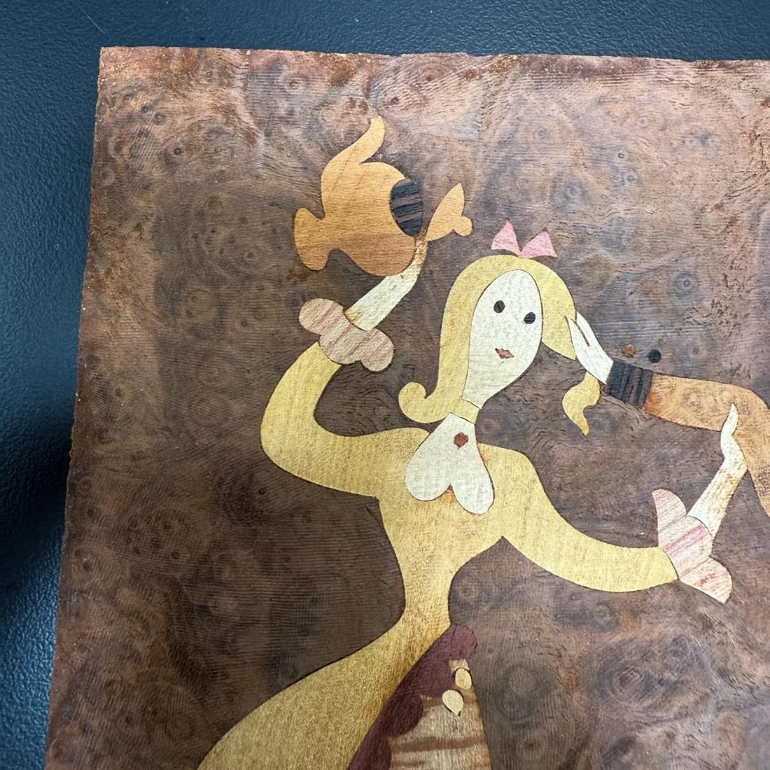 Andrew Szoeke Veneer Marquetry Couples Dancing Mid Century Modern - 5