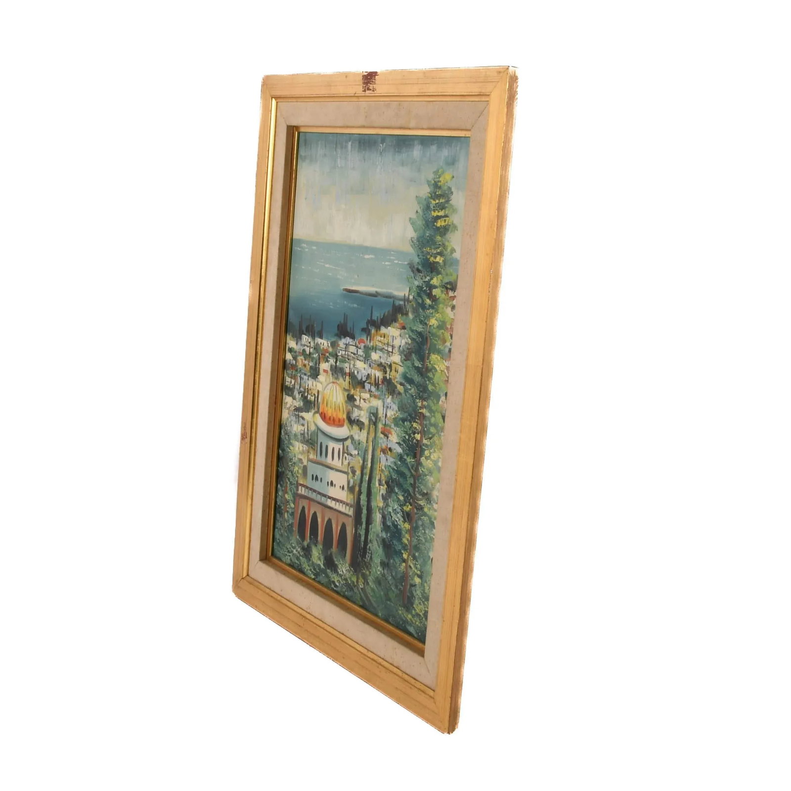 Framed Oil on Canvas of Jerusalem - 5