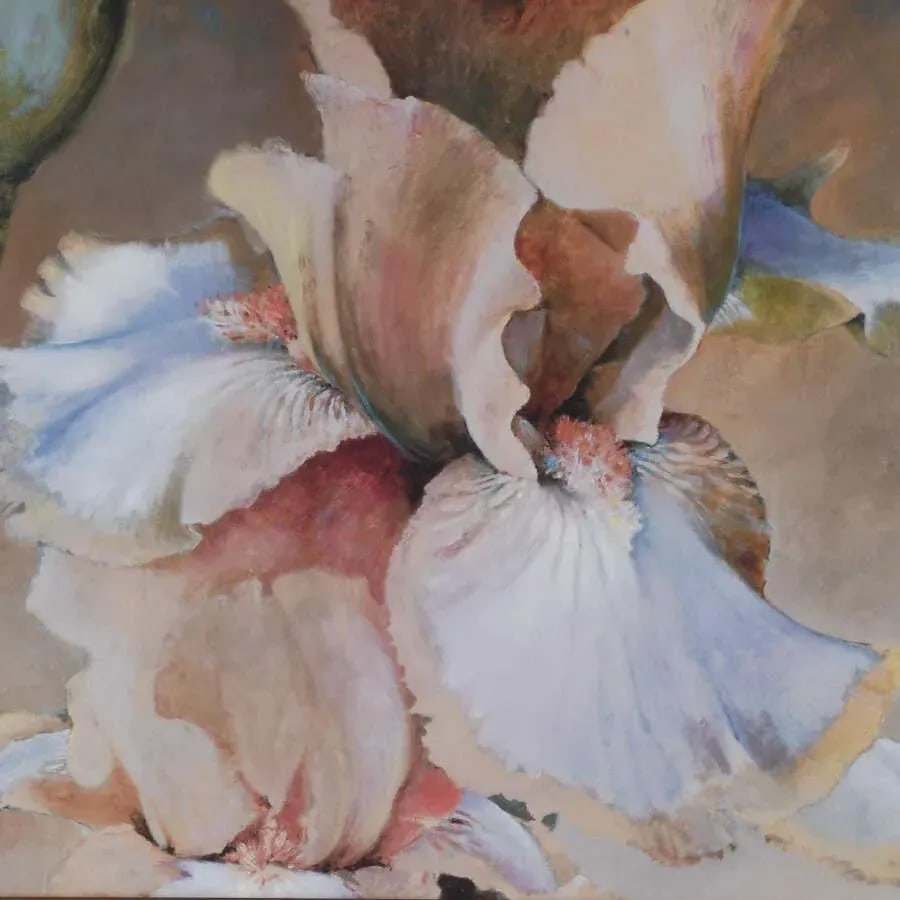 Framed Dennis Carney Giclee "Golden Iris Ii" Print - 2
