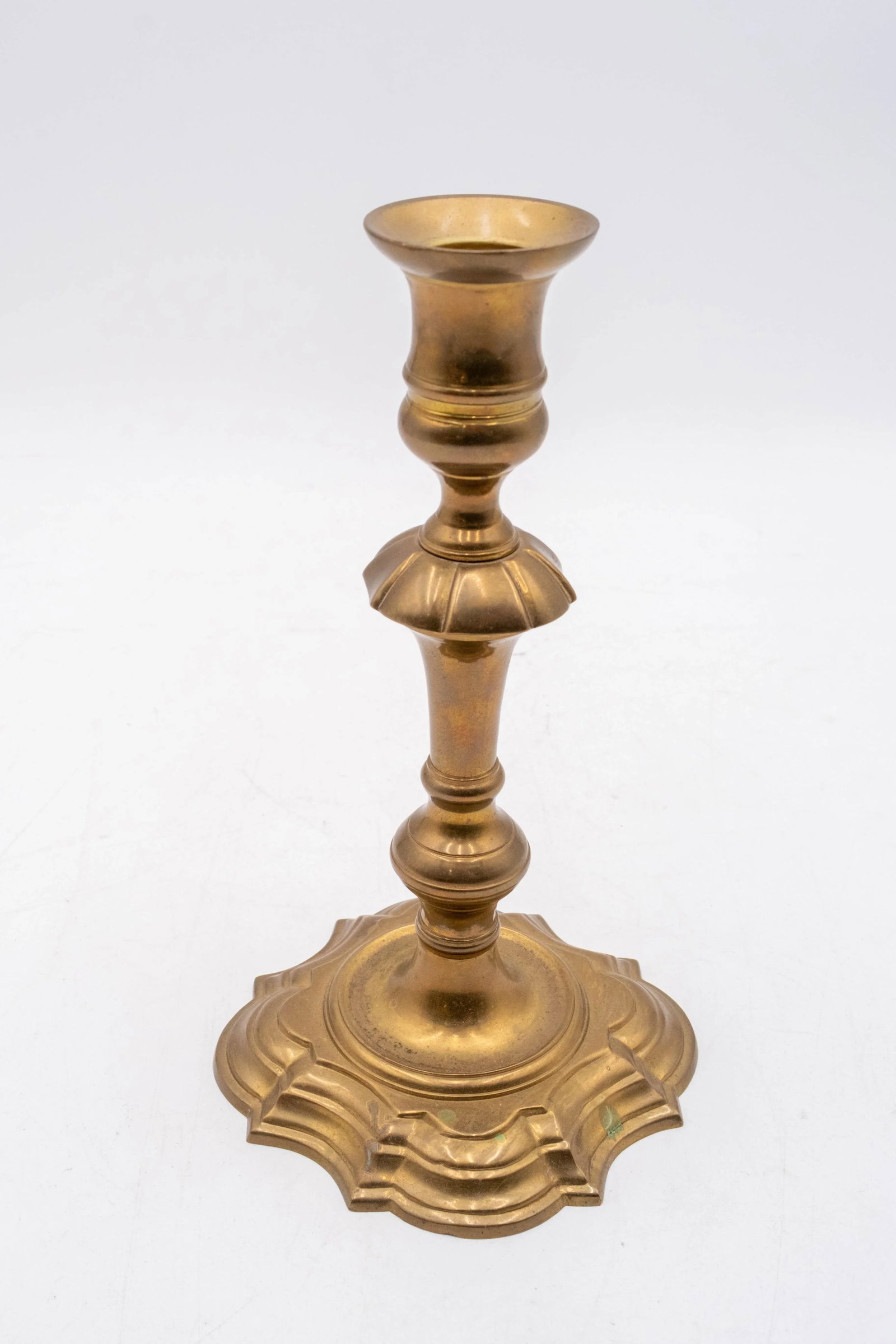 Pair of Mottahedeh Brass Winterthur Candlesticks - 6