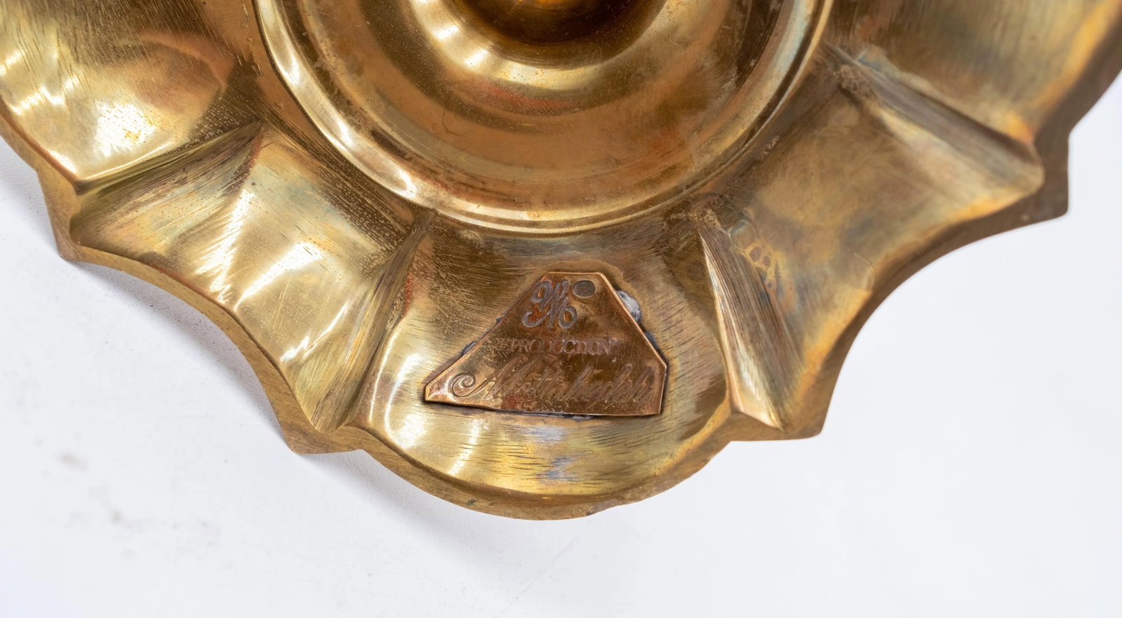 Pair of Mottahedeh Brass Winterthur Candlesticks - 7