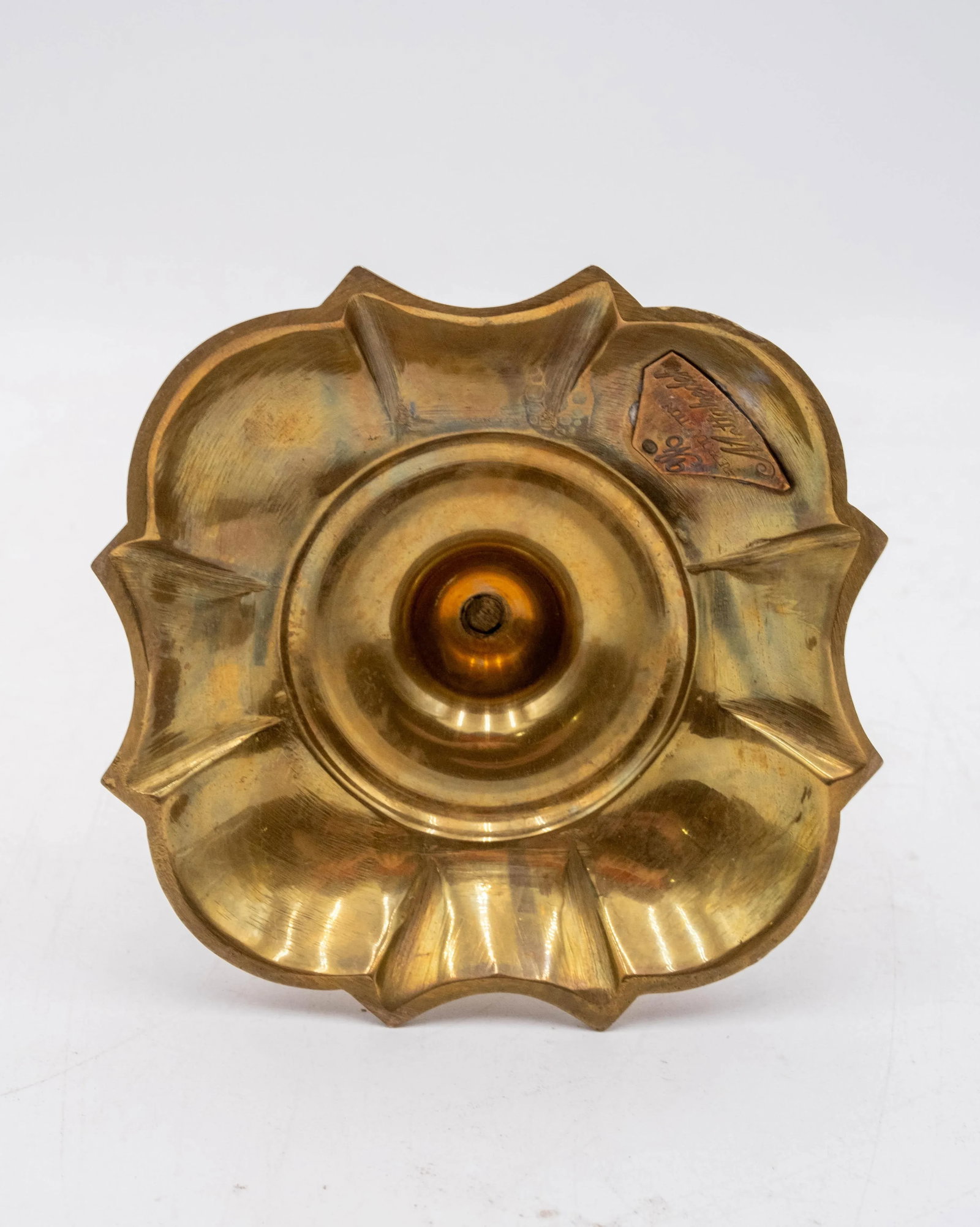 Pair of Mottahedeh Brass Winterthur Candlesticks - 8